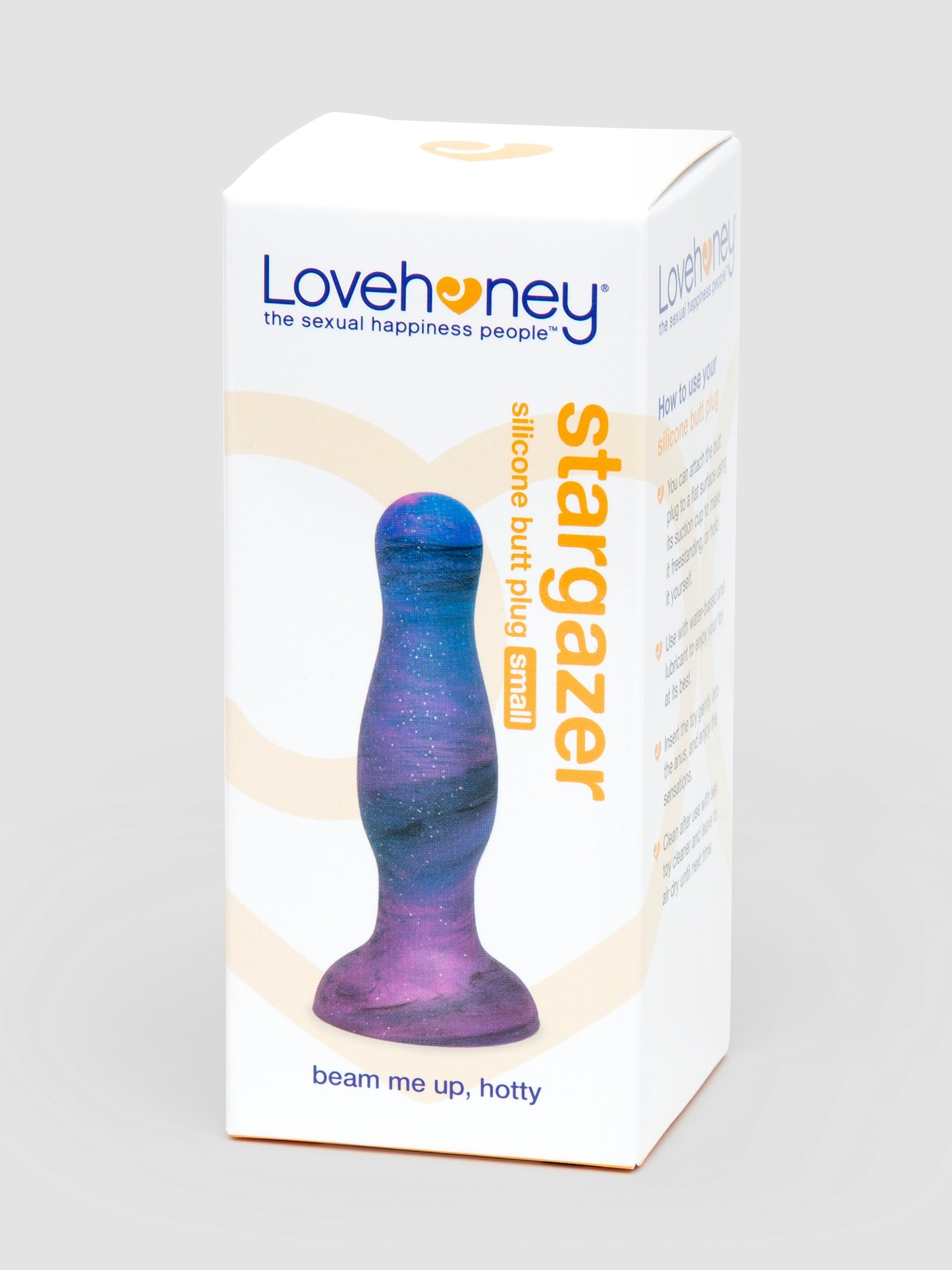 Lovehoney Super Soft Silicone Galaxy Butt Plug , Purple, hi-res