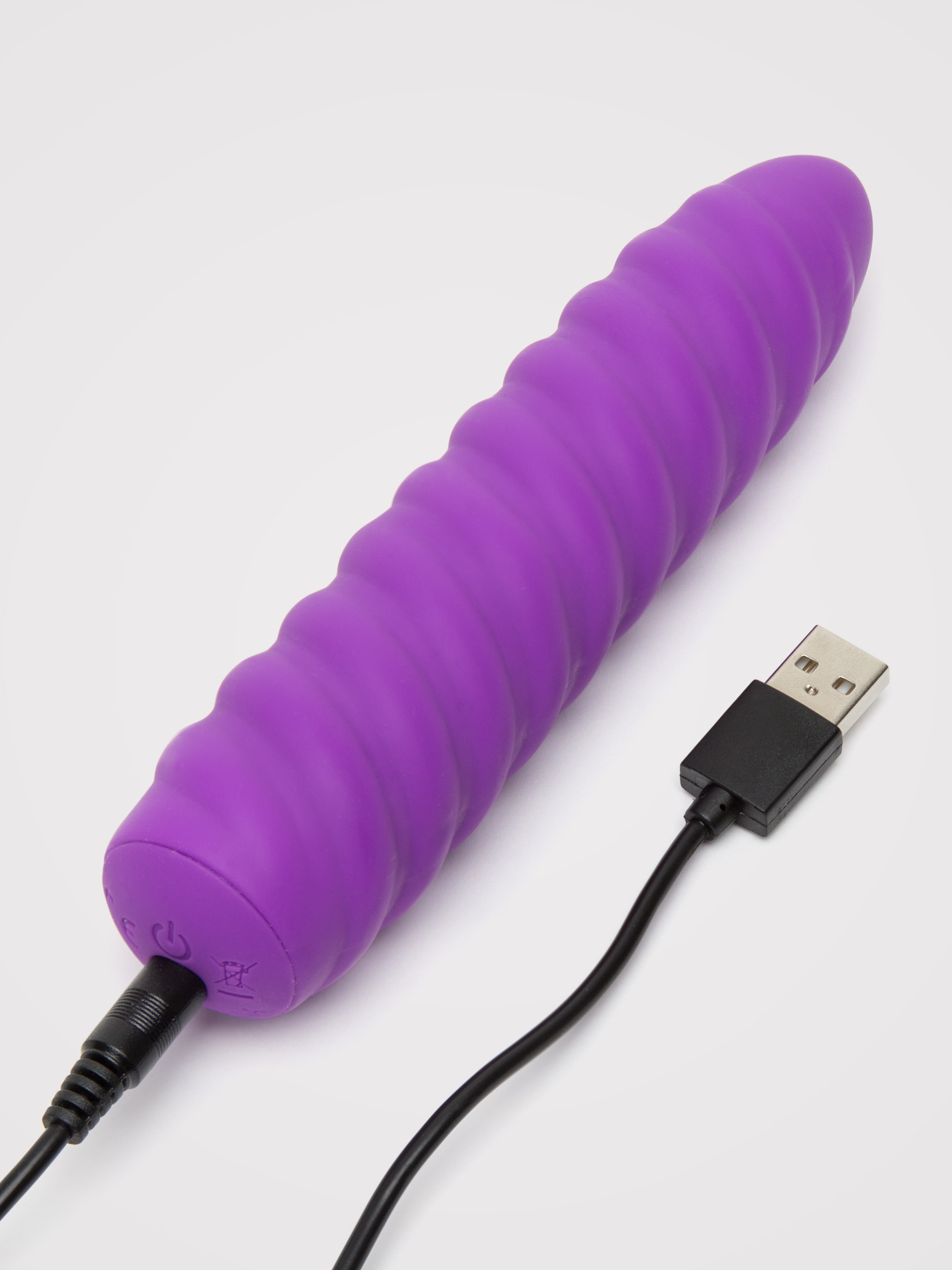 UltiClimax Rechargeable Silicone Spiral Vibrator , Purple, hi-res