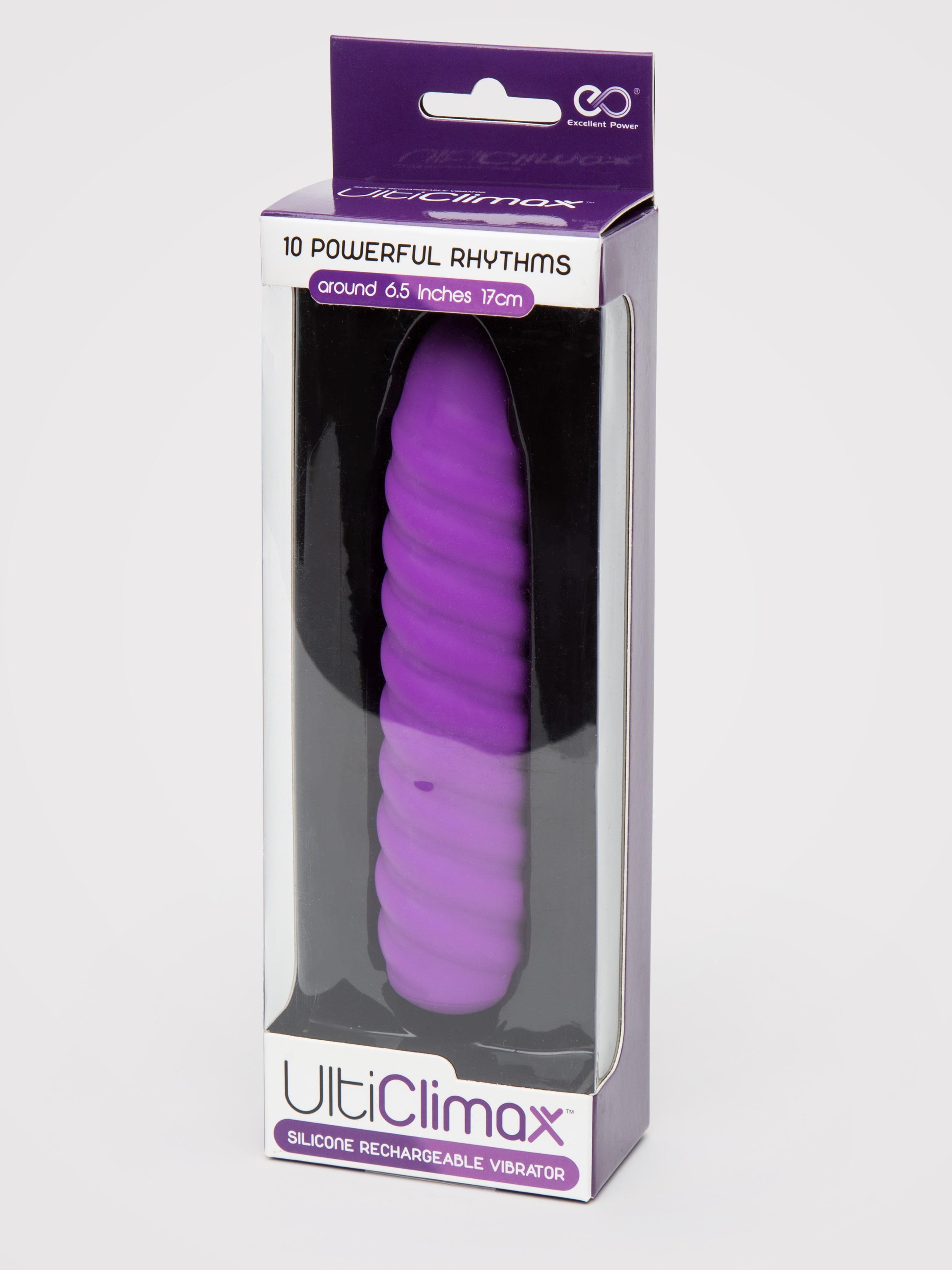 UltiClimax Rechargeable Silicone Spiral Vibrator , Purple, hi-res