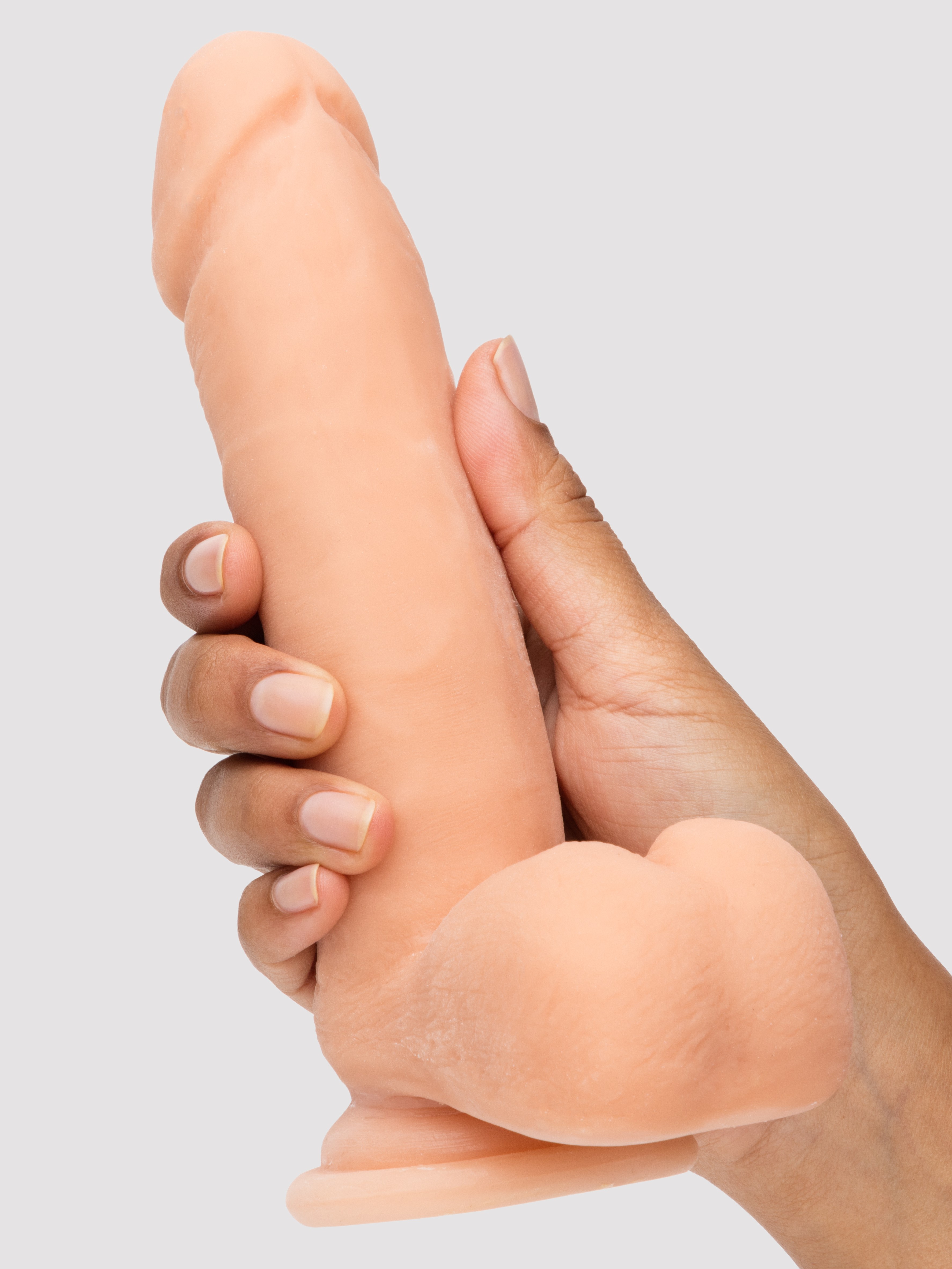 Doc Johnson The D Perfect D Dual-Density Realistic Dildo 7 Inch, Flesh Pink, hi-res