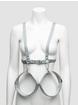 Silver Seduction Body Harness with Wrist and Thigh Restraint, Grey, hi-res