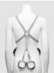 Silver Seduction Body Harness with Wrist and Thigh Restraint, Grey, hi-res