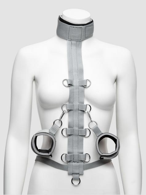 Silver Seduction Body Harness Restraint, Grey, hi-res