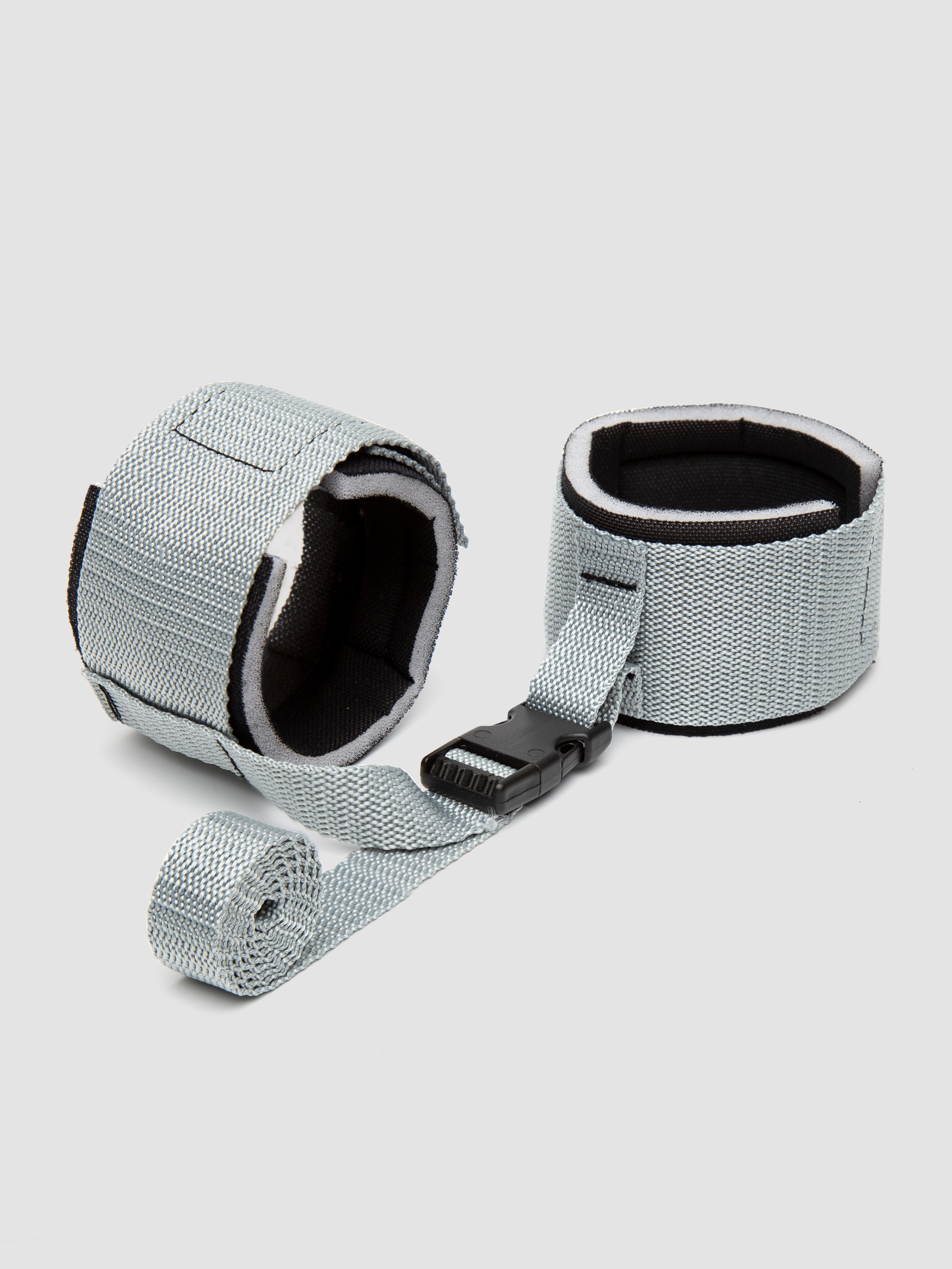 Silver Seduction Beginner's Wrist or Ankle Cuffs, Grey, hi-res