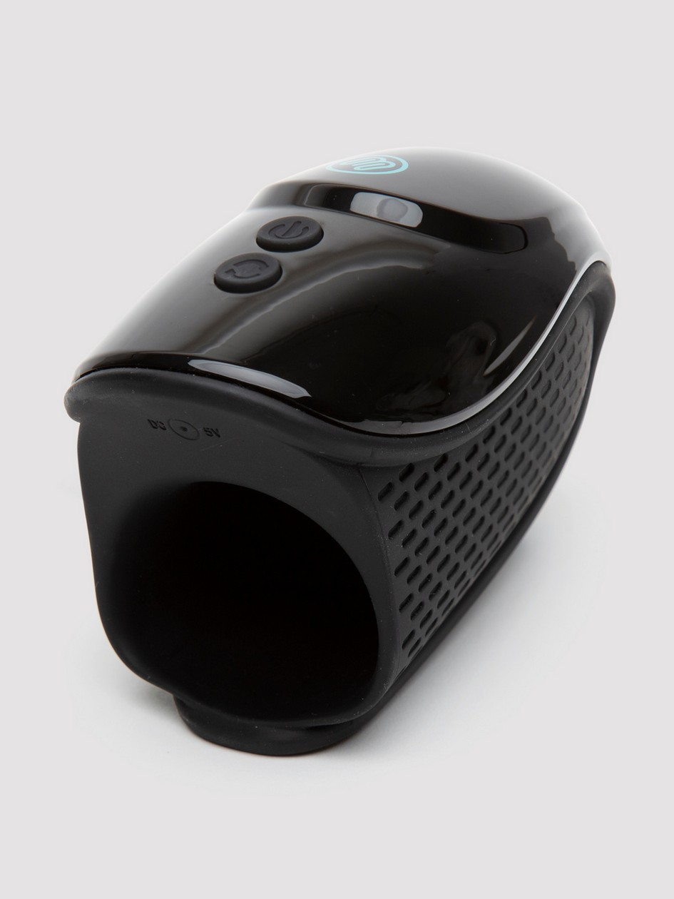 Blowmotion Warming Pulsating Male Masturbator, Black, hi-res