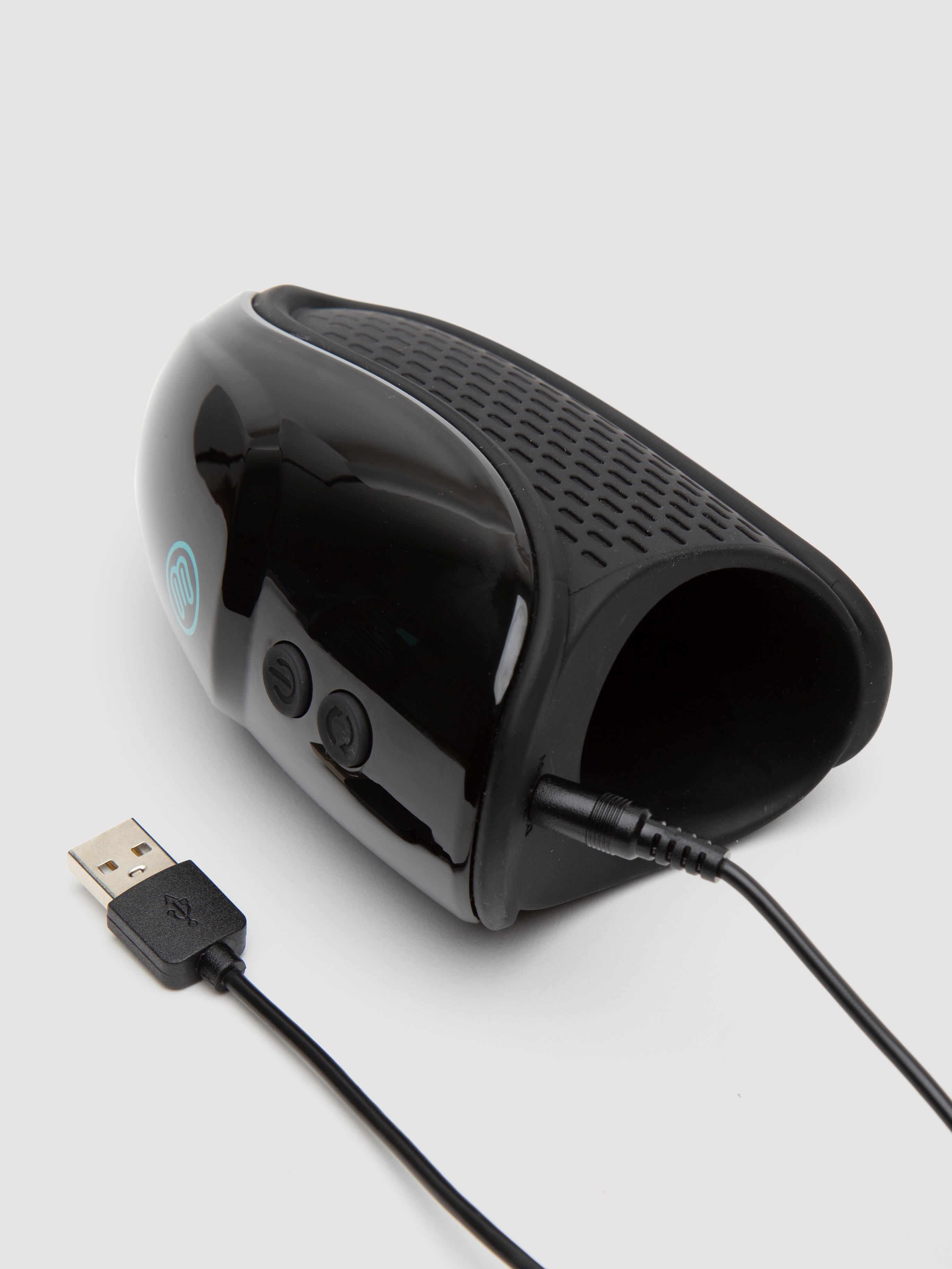 Blowmotion Pulsing Warming Male Masturbator, Black, hi-res