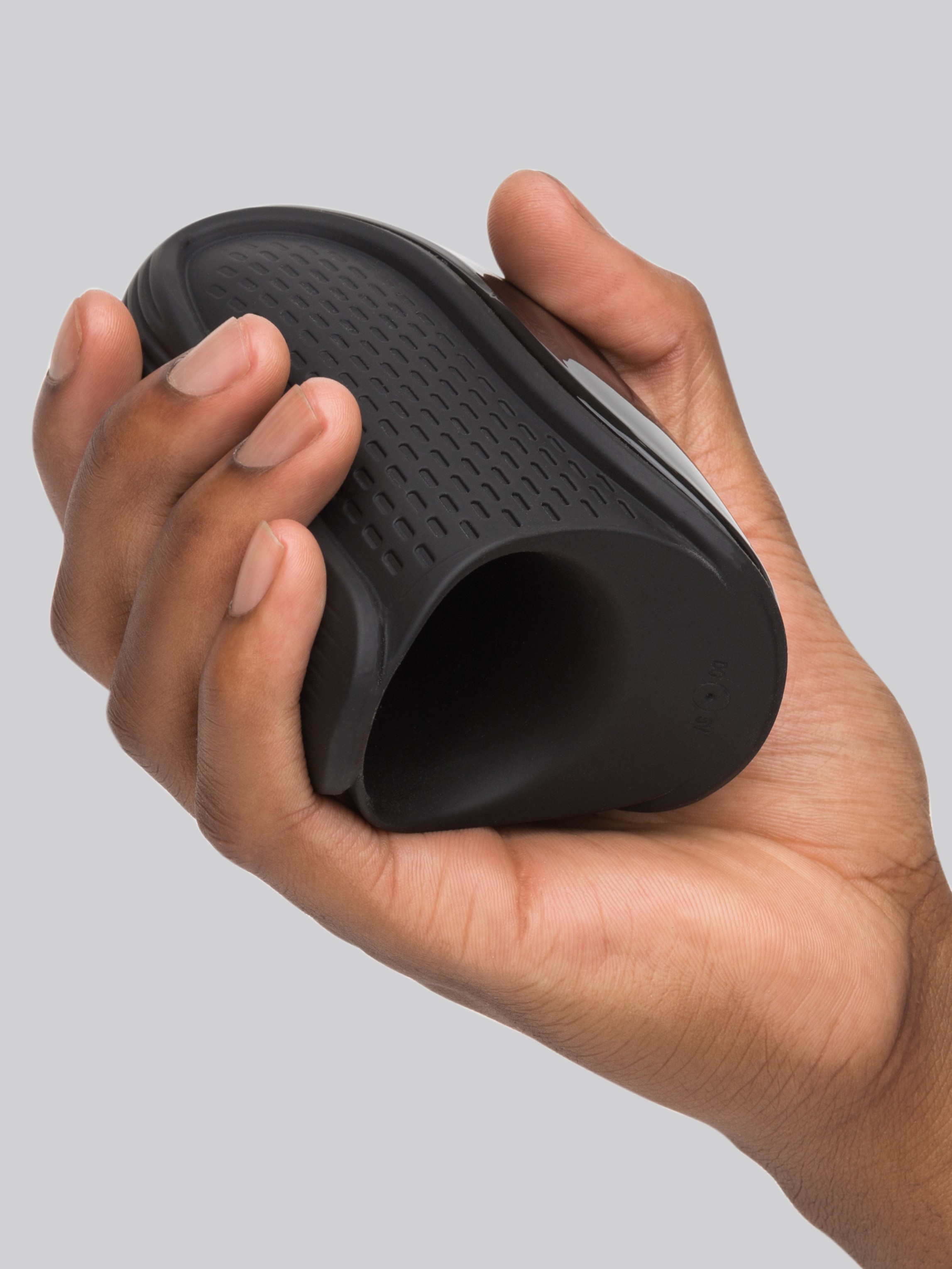 Blowmotion Pulsing Warming Male Masturbator, Black, hi-res