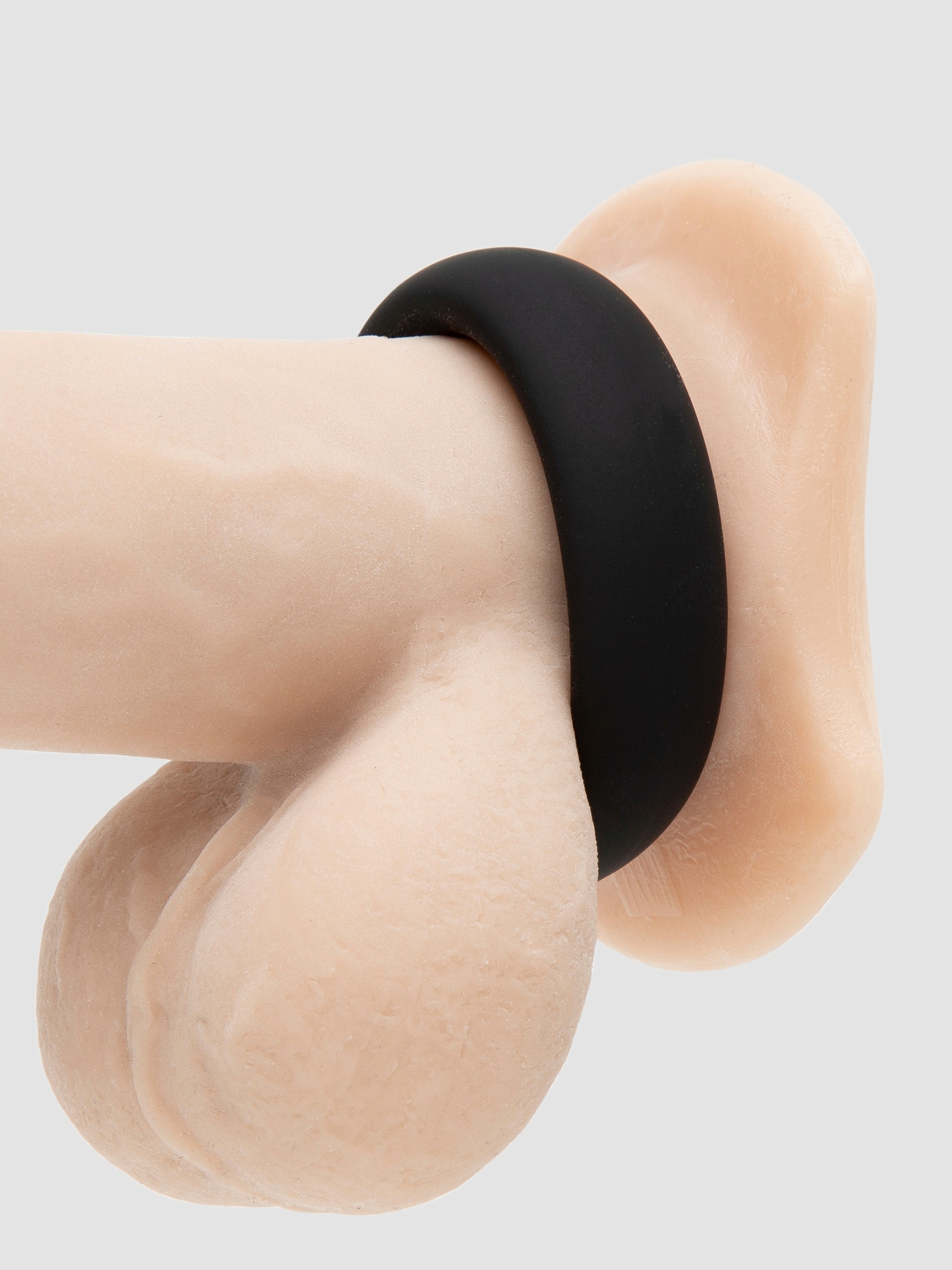 Lovehoney Power Player Silicone Cock Ring, Black, hi-res