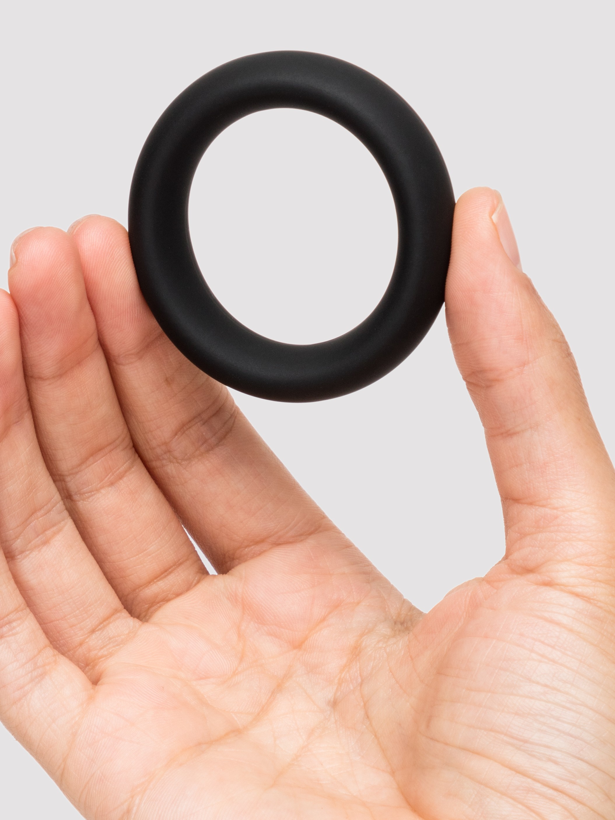 Lovehoney Power Player Silicone Cock Ring, Black, hi-res