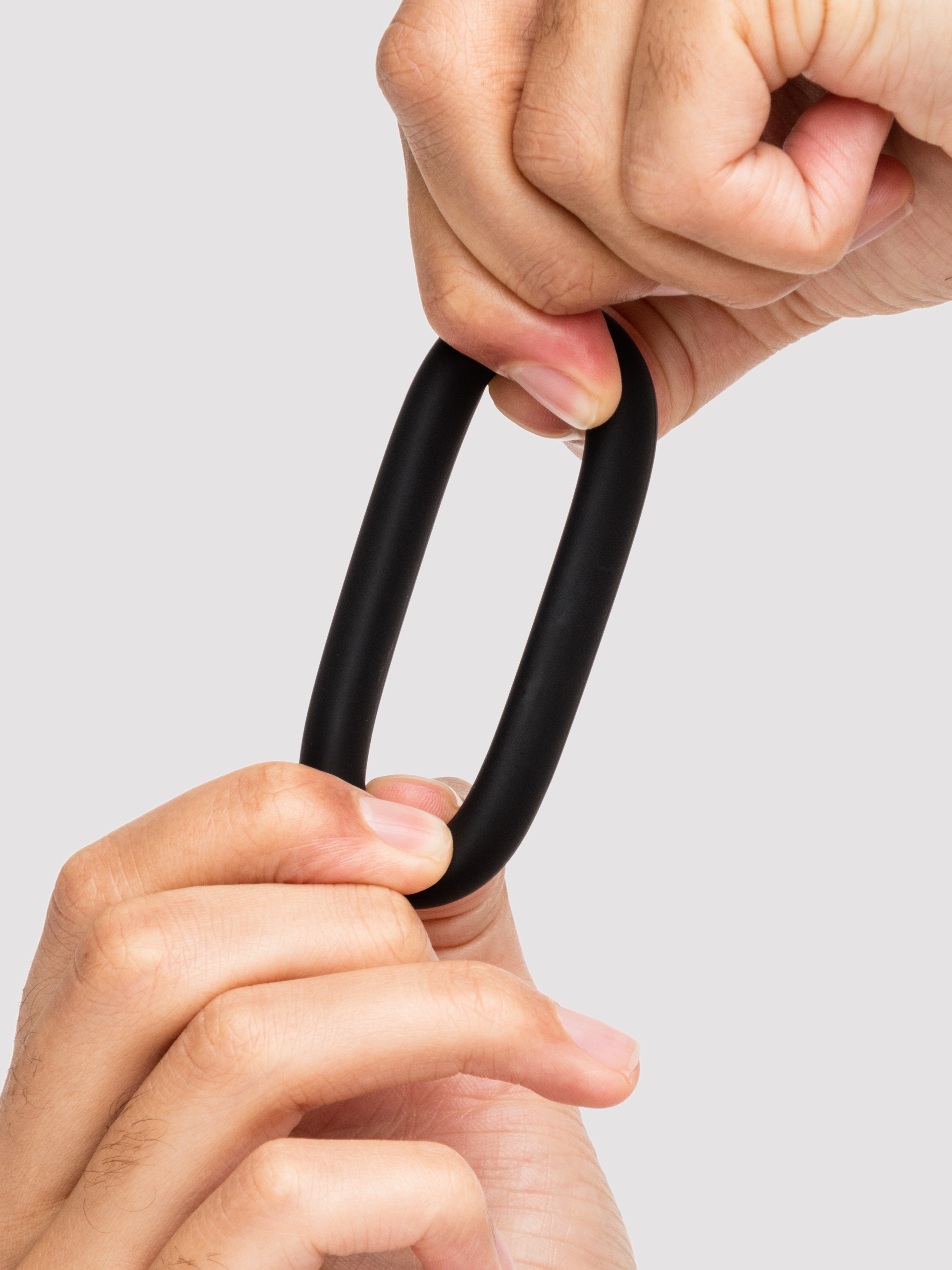 Lovehoney Power Player Silicone Cock Ring, Black, hi-res