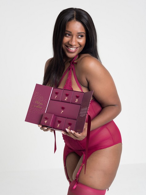 Lovehoney 7 Nights of Seduction Plus Size Lingerie Calendar, Red, hi-res