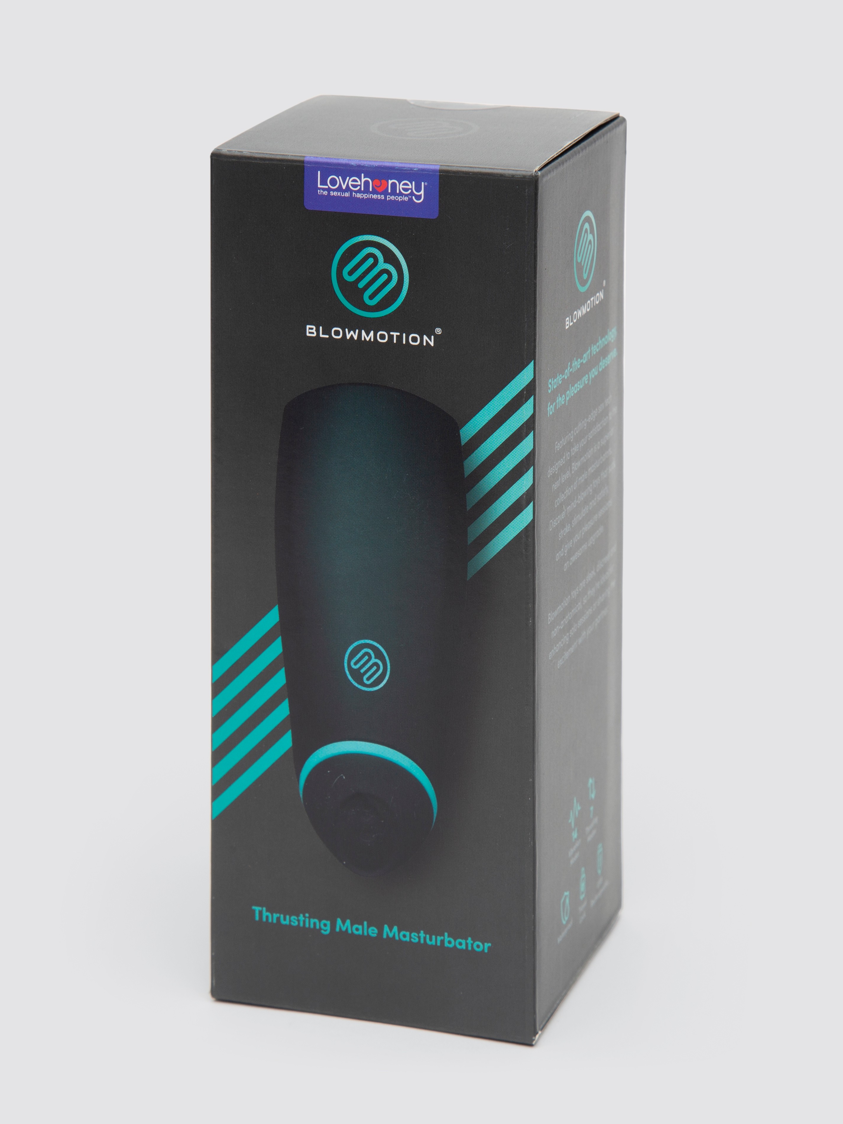 Blowmotion Pulse Vibration Rechargeable Vibrating Male Masturbator, Black, hi-res