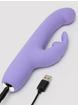 Lovehoney Luxury 15 Function Rechargeable Silicone Rabbit Vibrator, Purple, hi-res