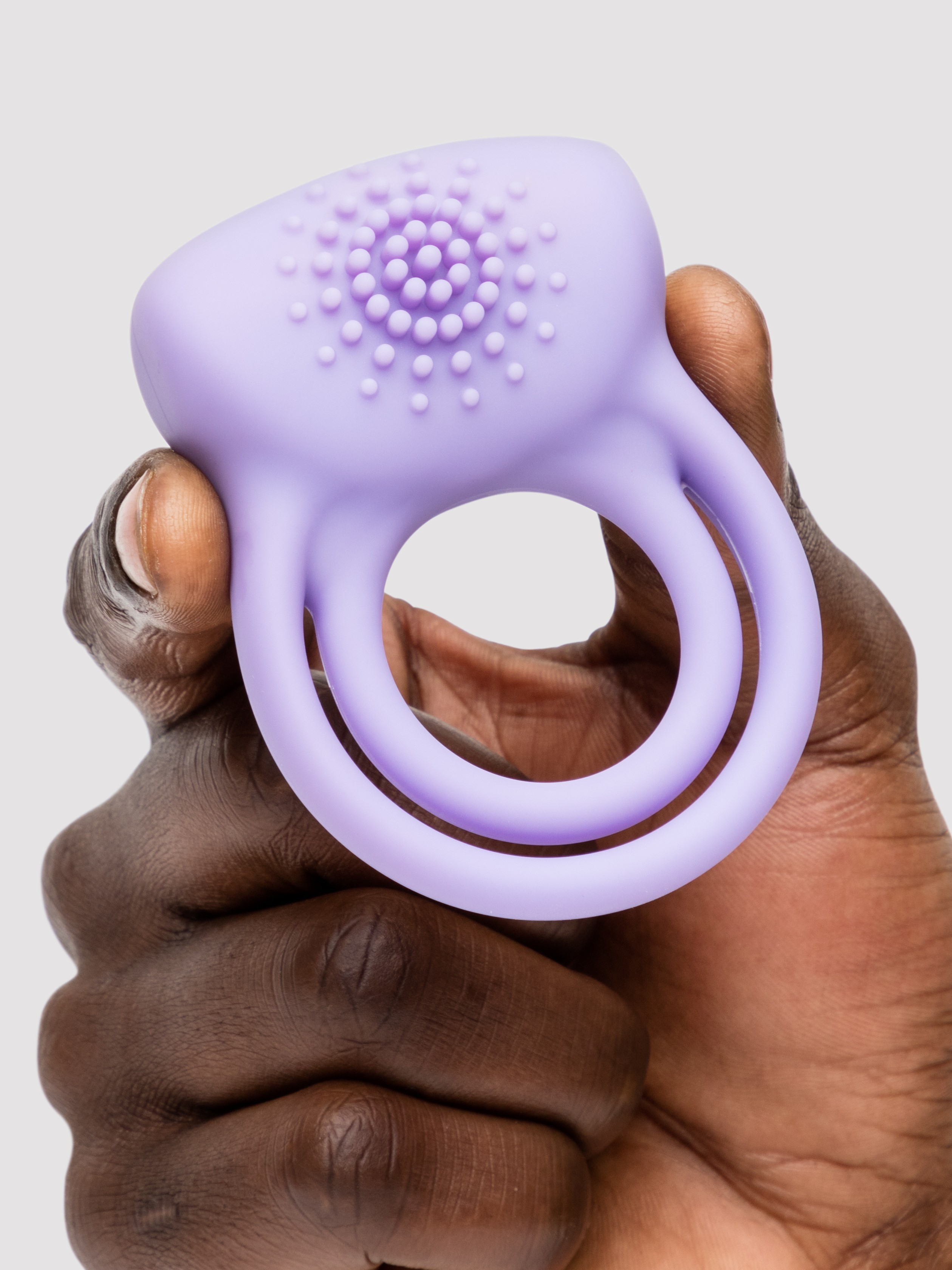 Lovehoney Luxury 12 Function Rechargeable Silicone Love Ring, Purple, hi-res