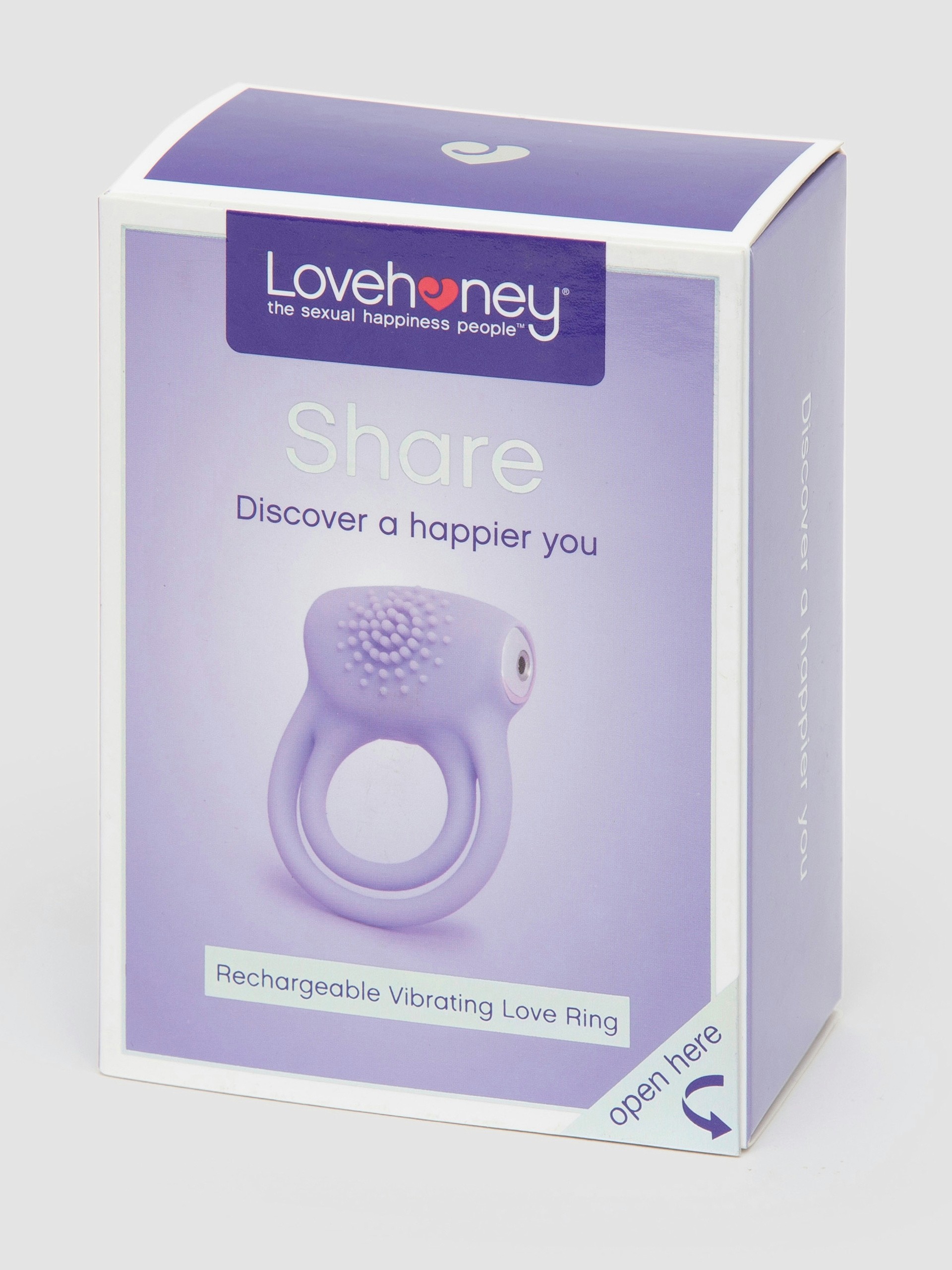 Lovehoney Luxury 12 Function Rechargeable Silicone Love Ring, Purple, hi-res