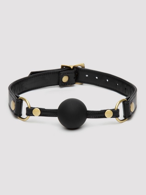 Fifty Shades of Grey Bound to You Faux Leather Ball Gag, Black, hi-res