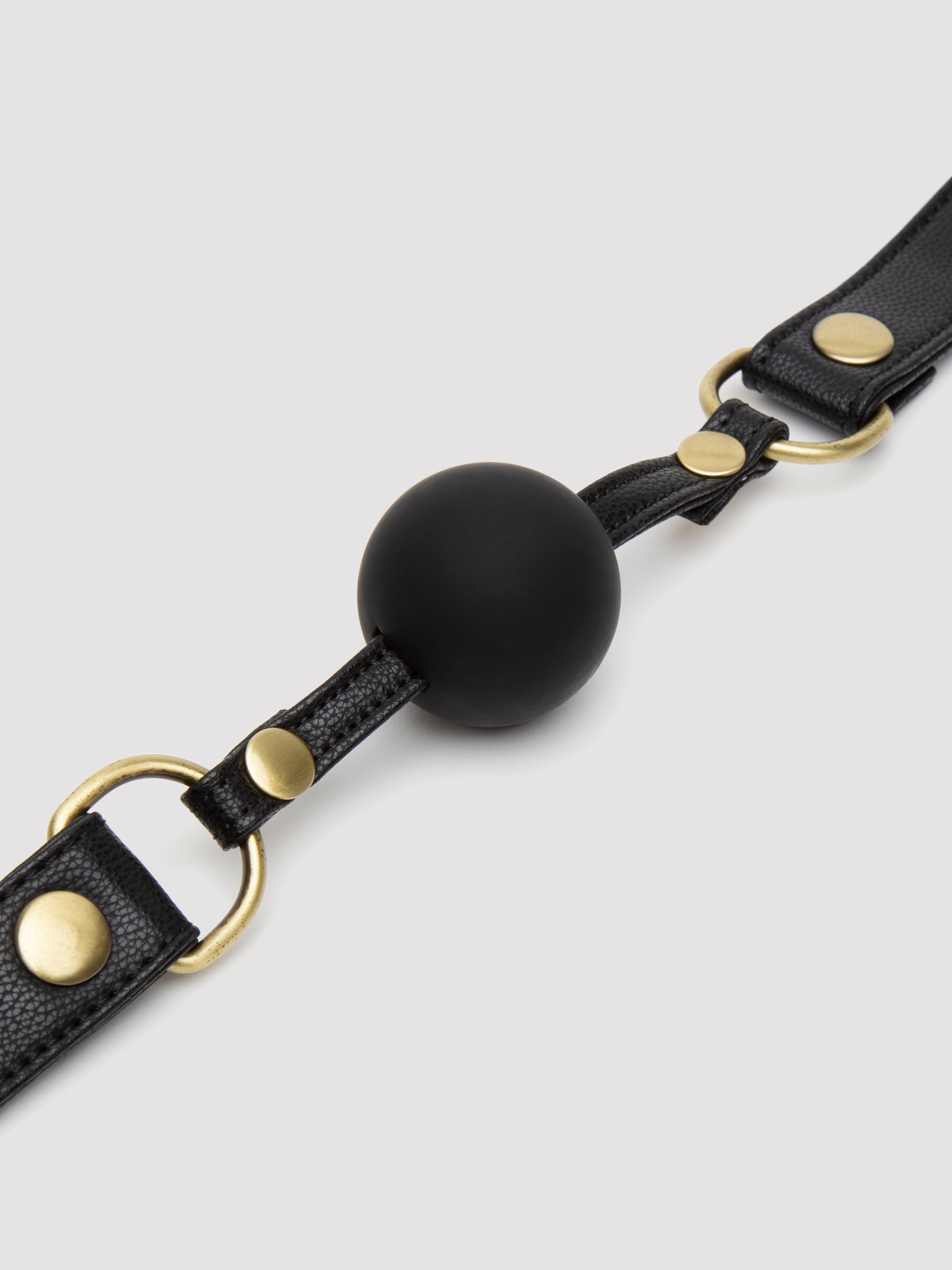 Fifty Shades of Grey Bound to You Faux Leather Ball Gag, Black, hi-res