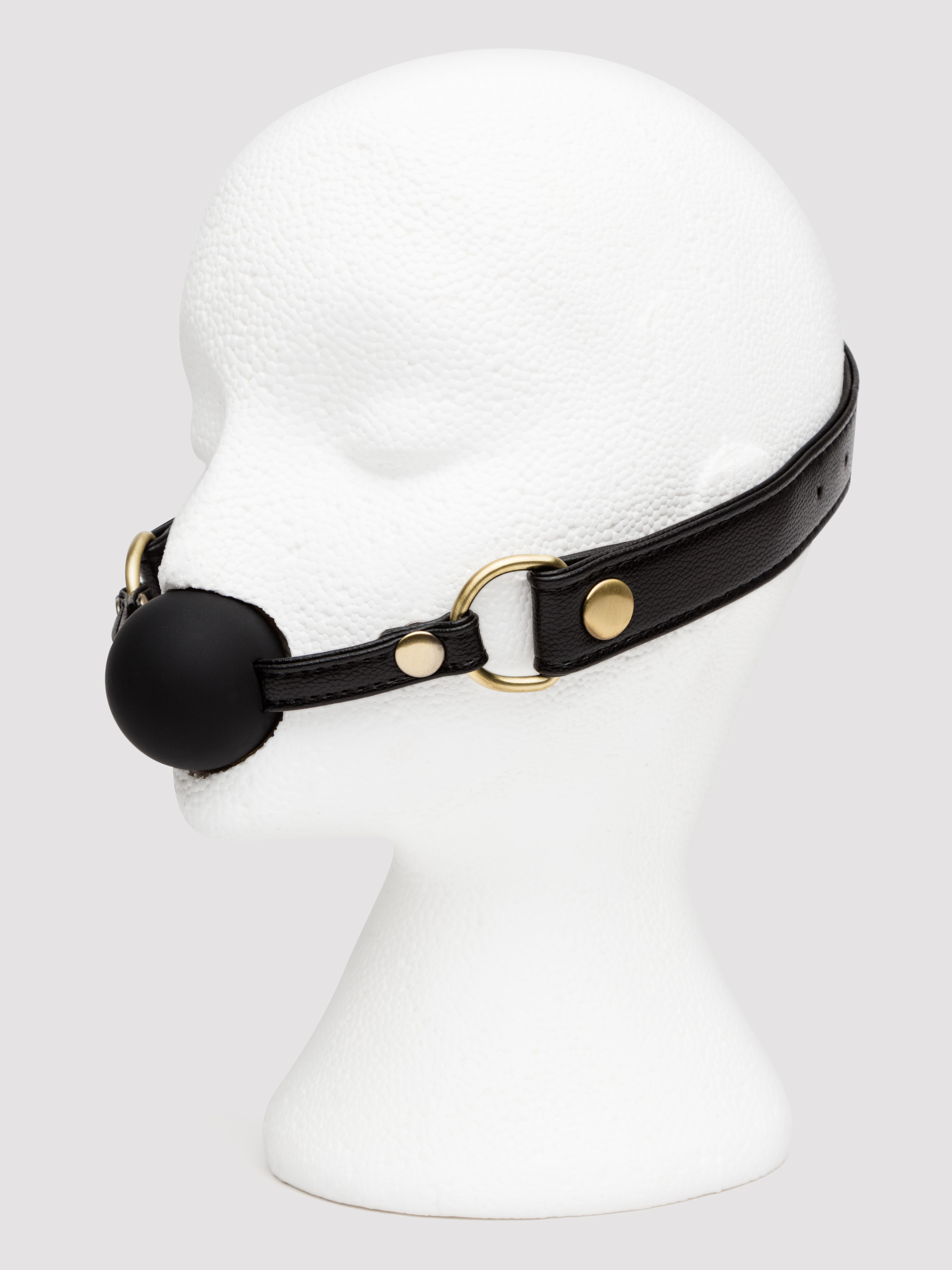 Fifty Shades of Grey Bound to You Faux Leather Ball Gag, Black, hi-res