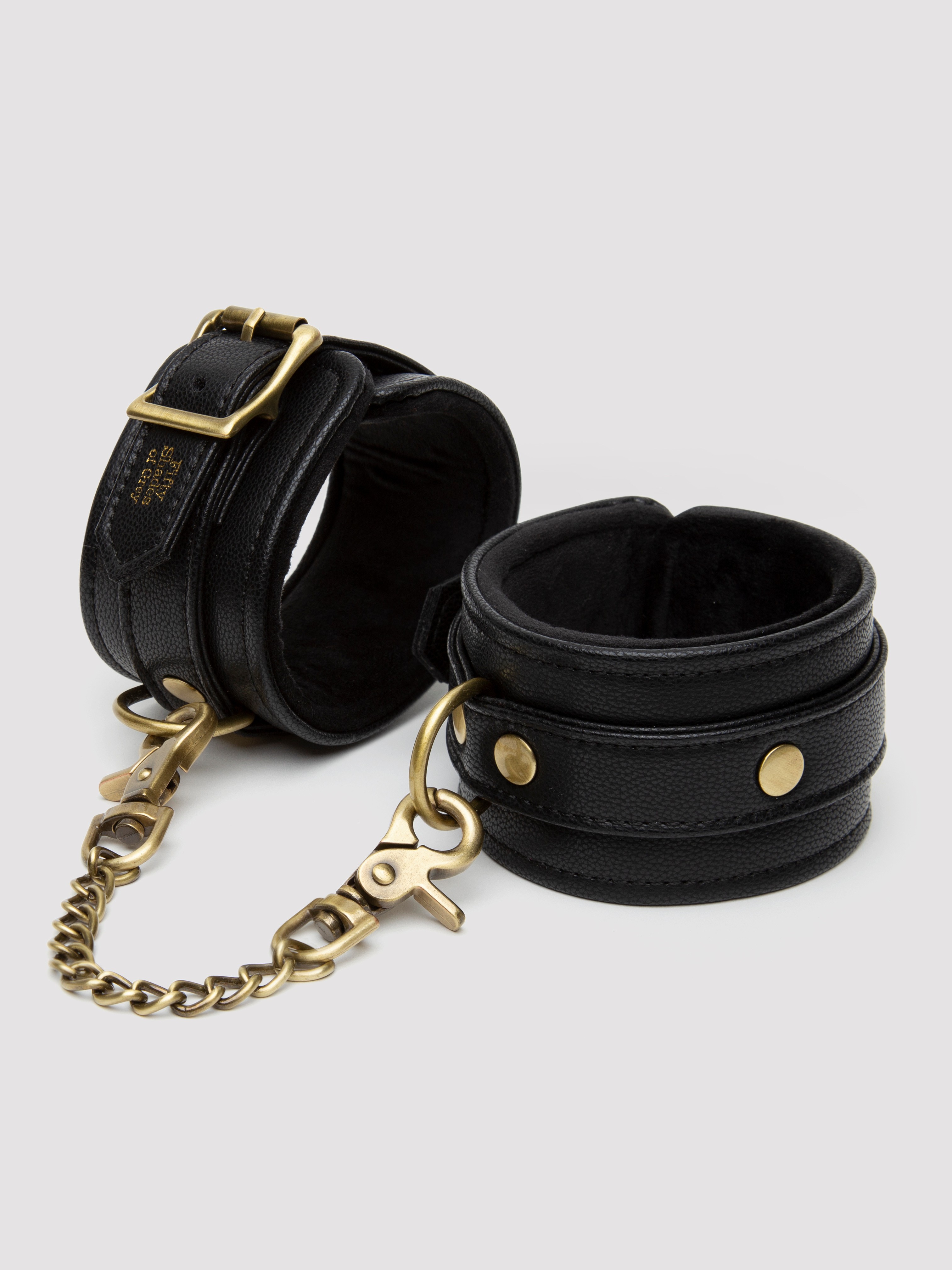 Fifty Shades of Grey Bound to You Faux Leather Ankle Cuffs, Black, hi-res