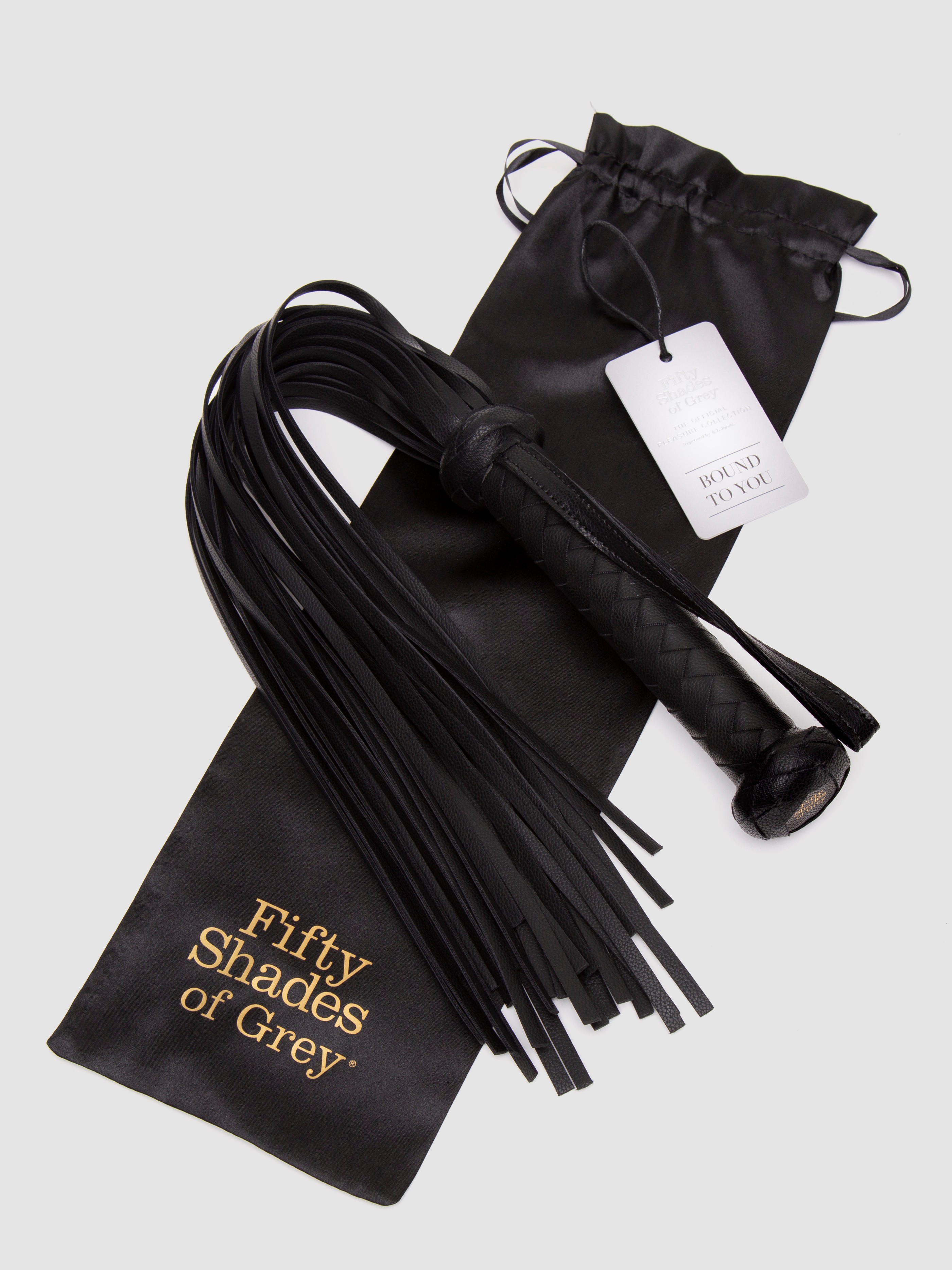Fifty Shades of Grey Bound to You Faux Leather Flogger , Black, hi-res