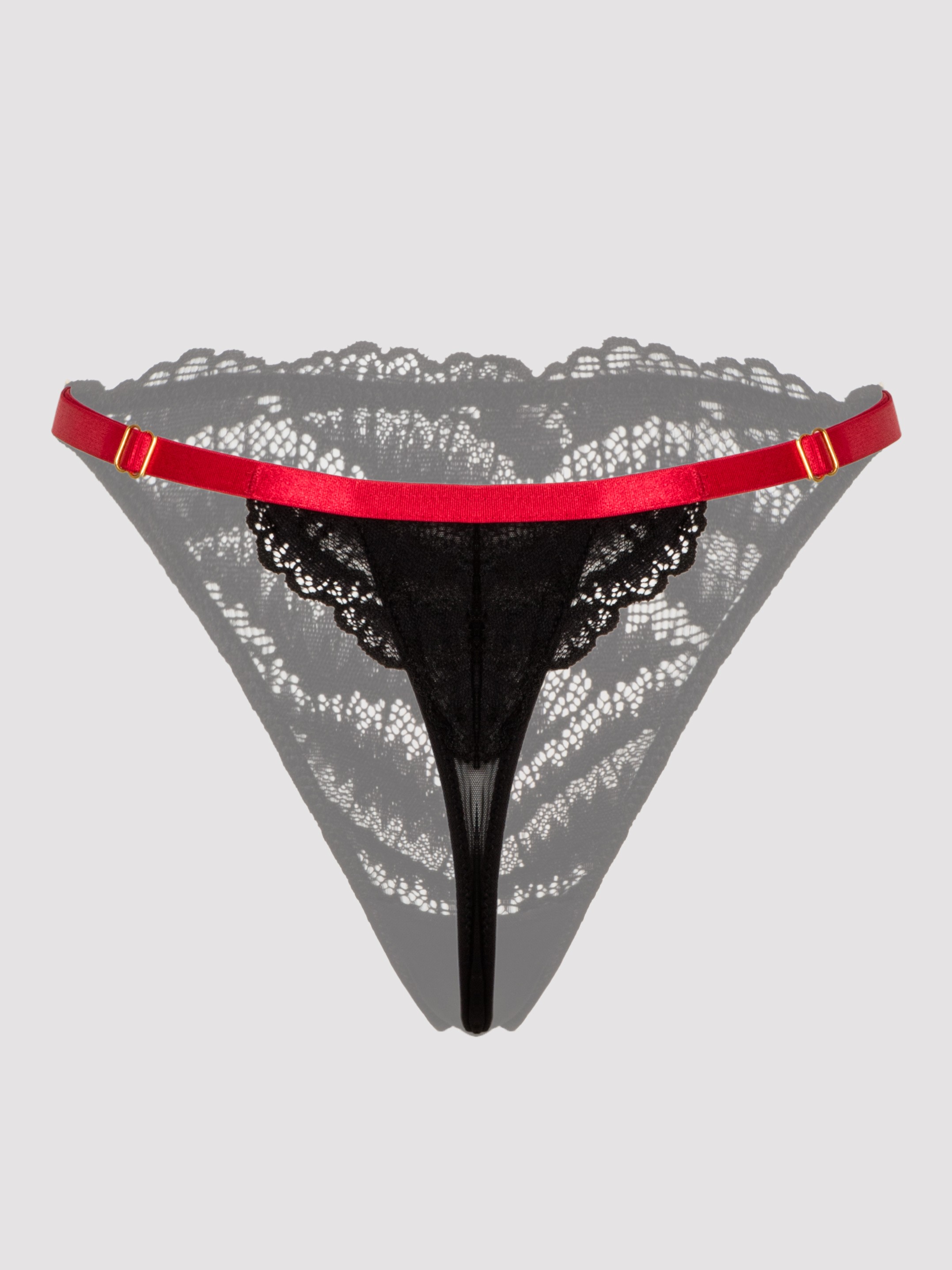 Lovehoney Empress Red Satin and Lace Chemise Set, Red, hi-res