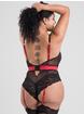 Lovehoney Empress Red Satin and Lace Teddy, Red, hi-res