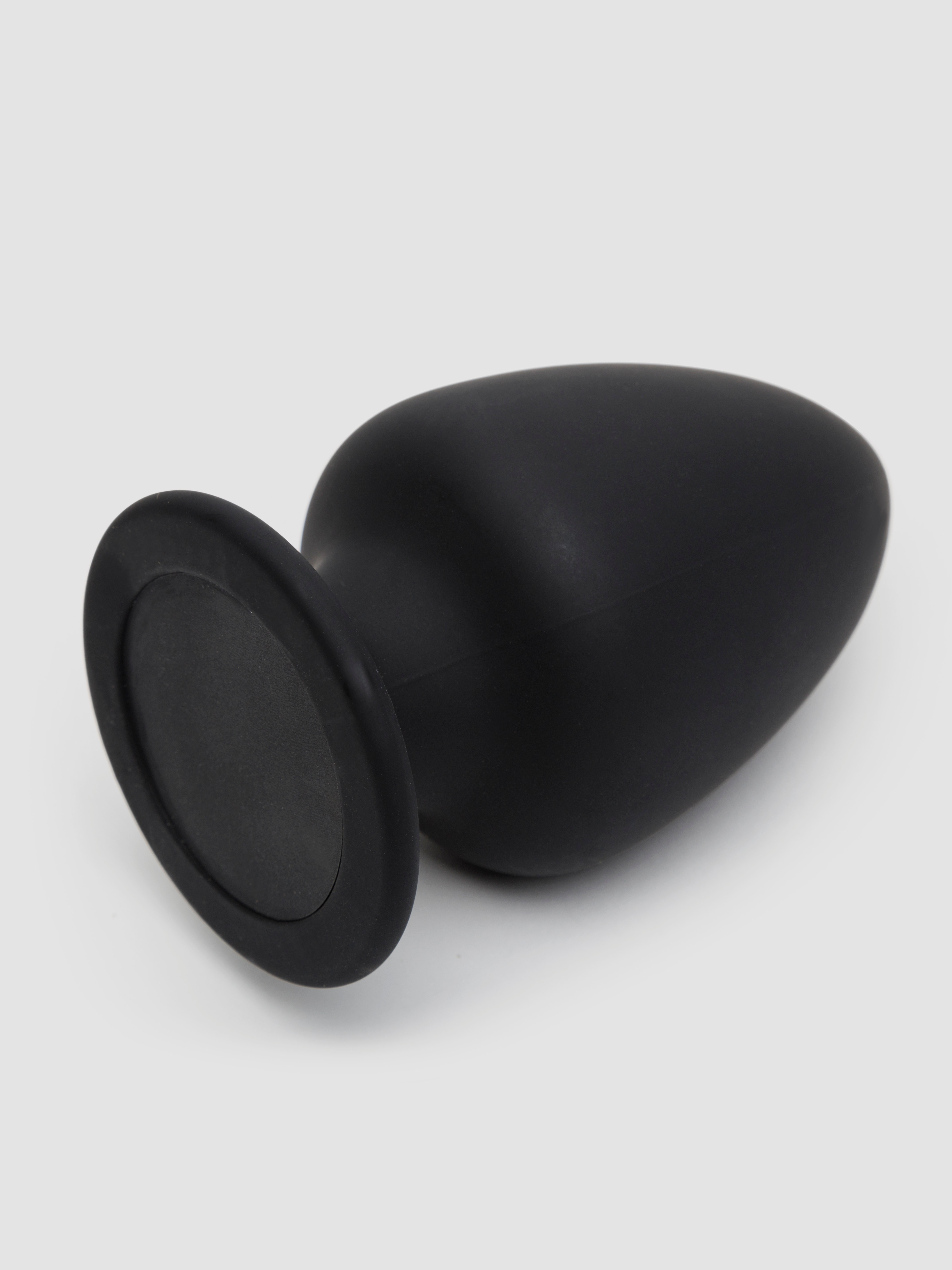 SILEXD Thermo-Reactive Dual Density Girthy Silicone Butt Plug 4.5 Inch, Black, hi-res