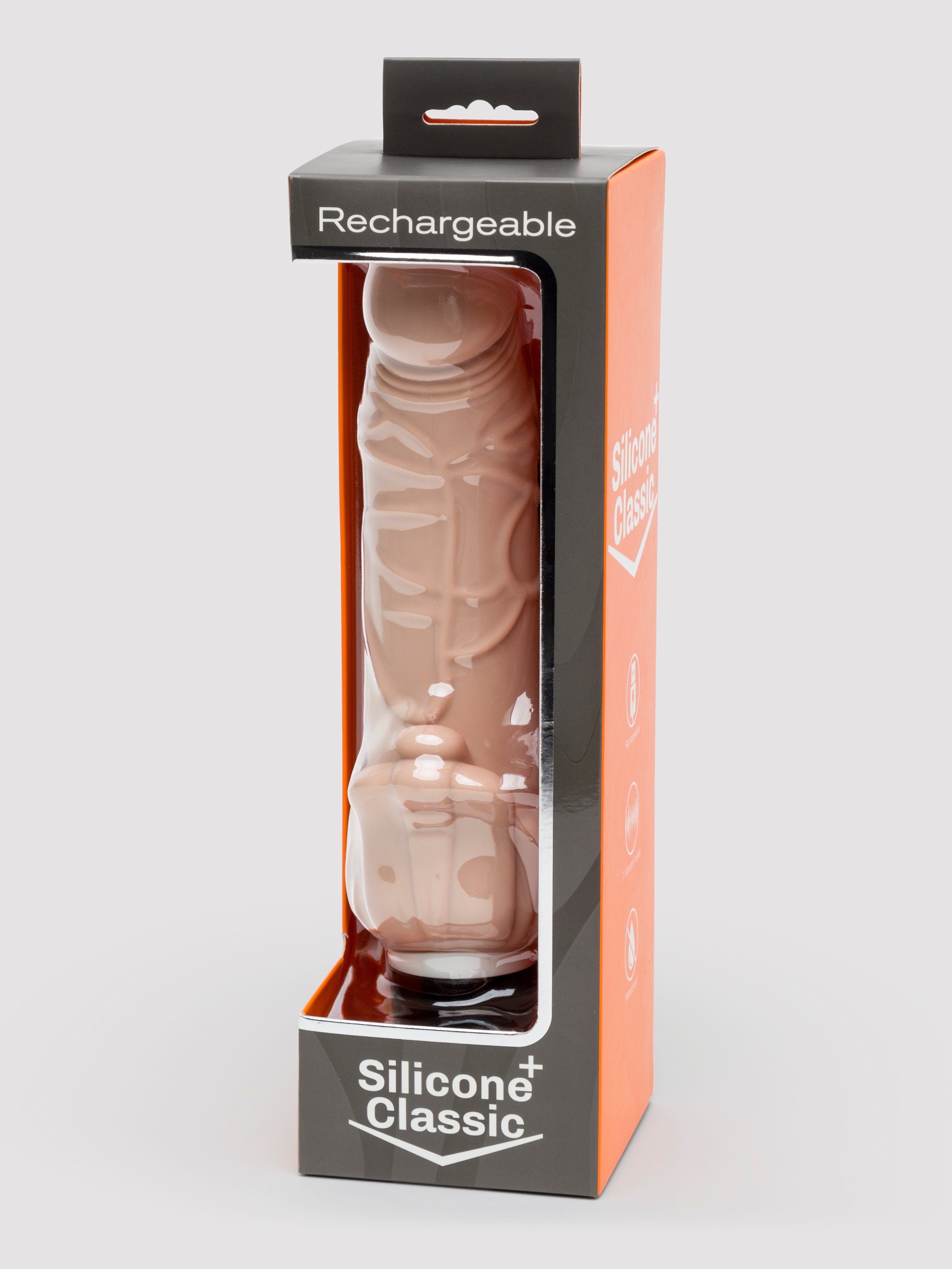 Silicone 7 Function Realistic Rechargeable Tickler Vibrator 6 Inch , Flesh Pink, hi-res