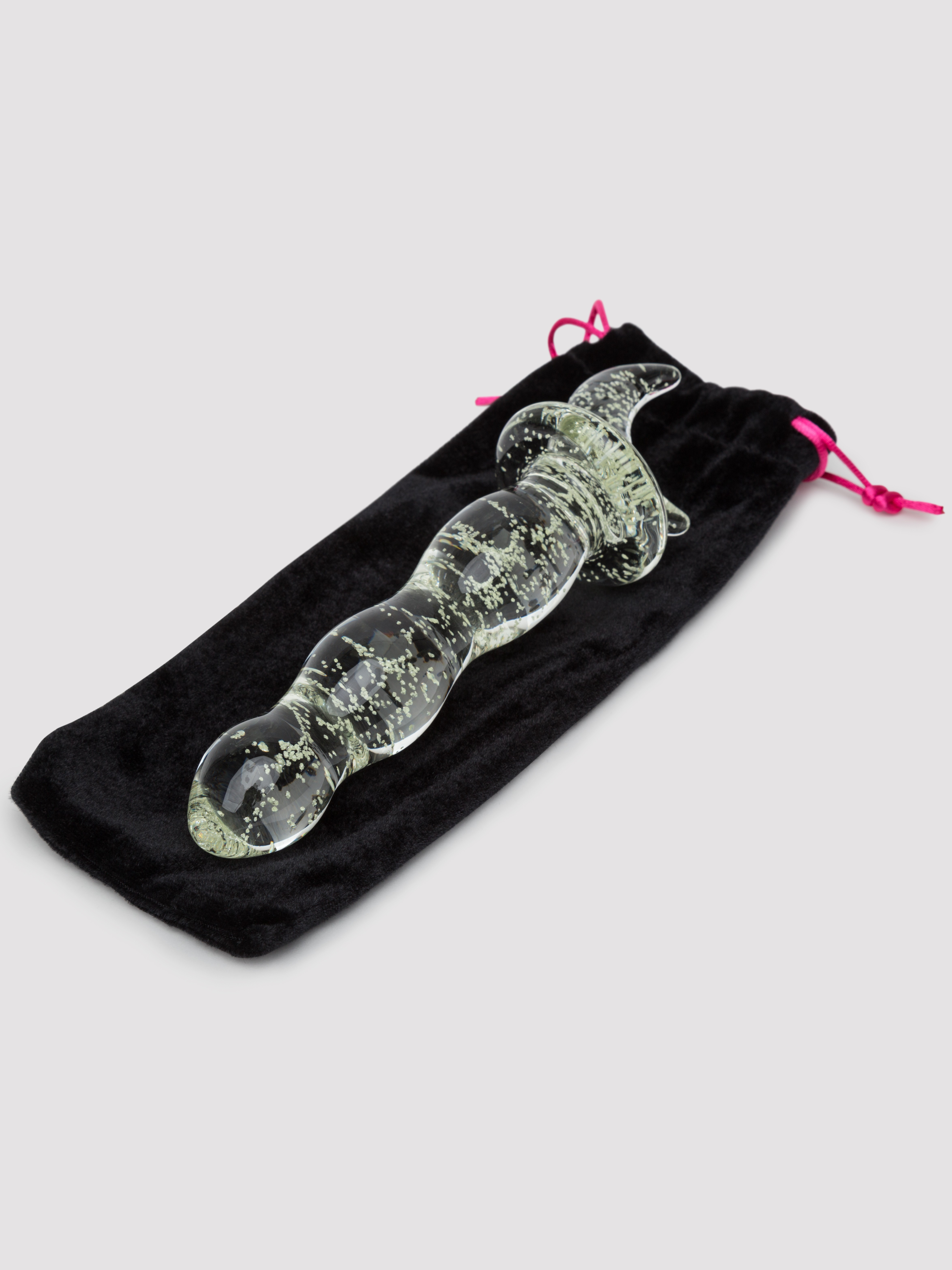 Lovehoney Sensual Glass Glow-in-the-Dark Dildo, Glow, hi-res