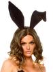 Leg Avenue Velvet Bunny Ears, Black, hi-res