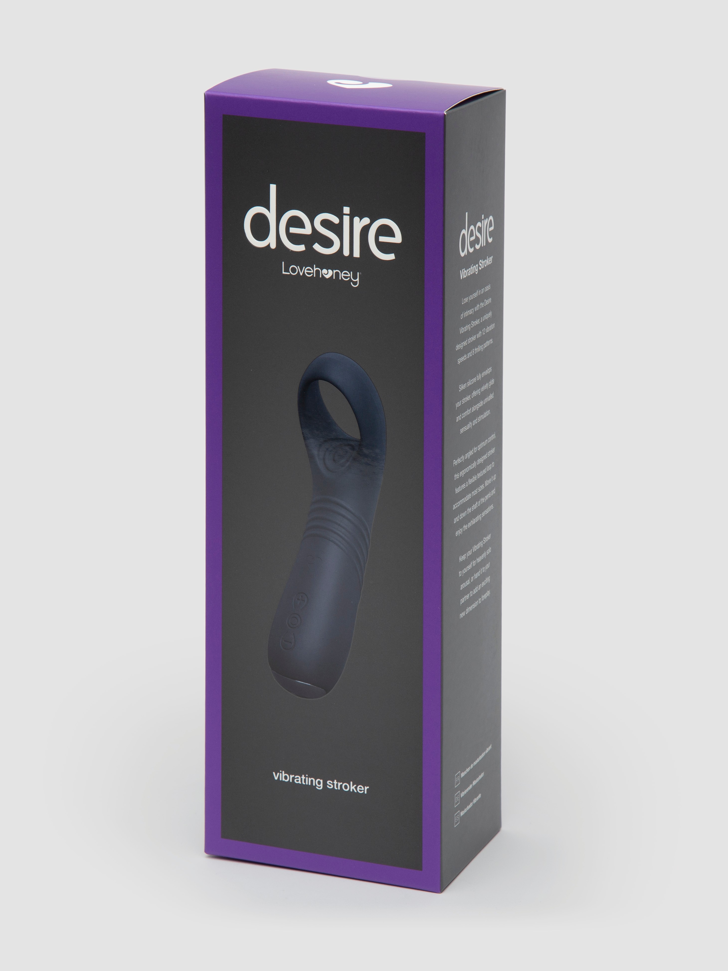 Desire Luxury 20 Function Vibrating Male Stroker, Black, hi-res