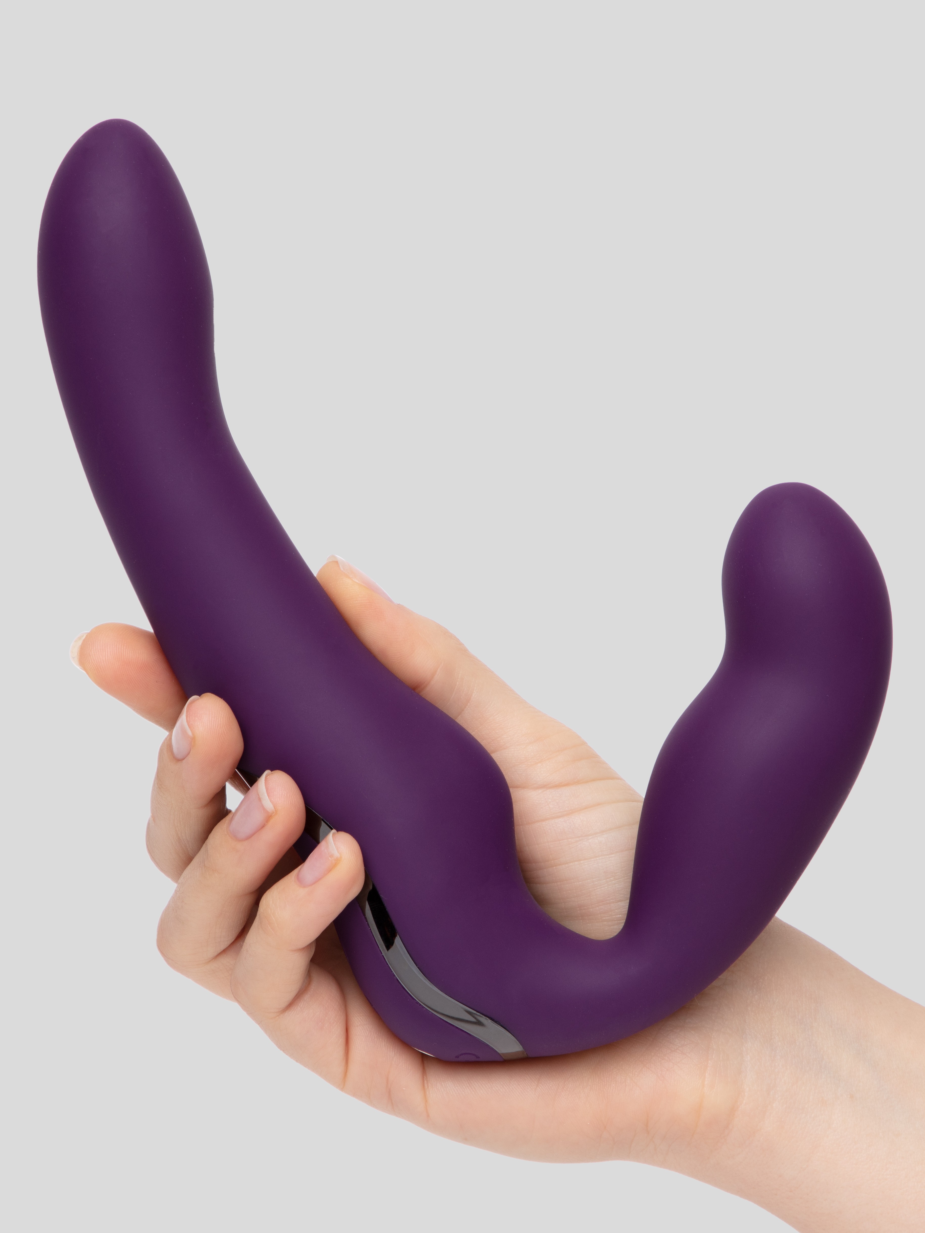 Desire Luxury Rechargeable Remote Control Strapless Strap-On, Purple, hi-res