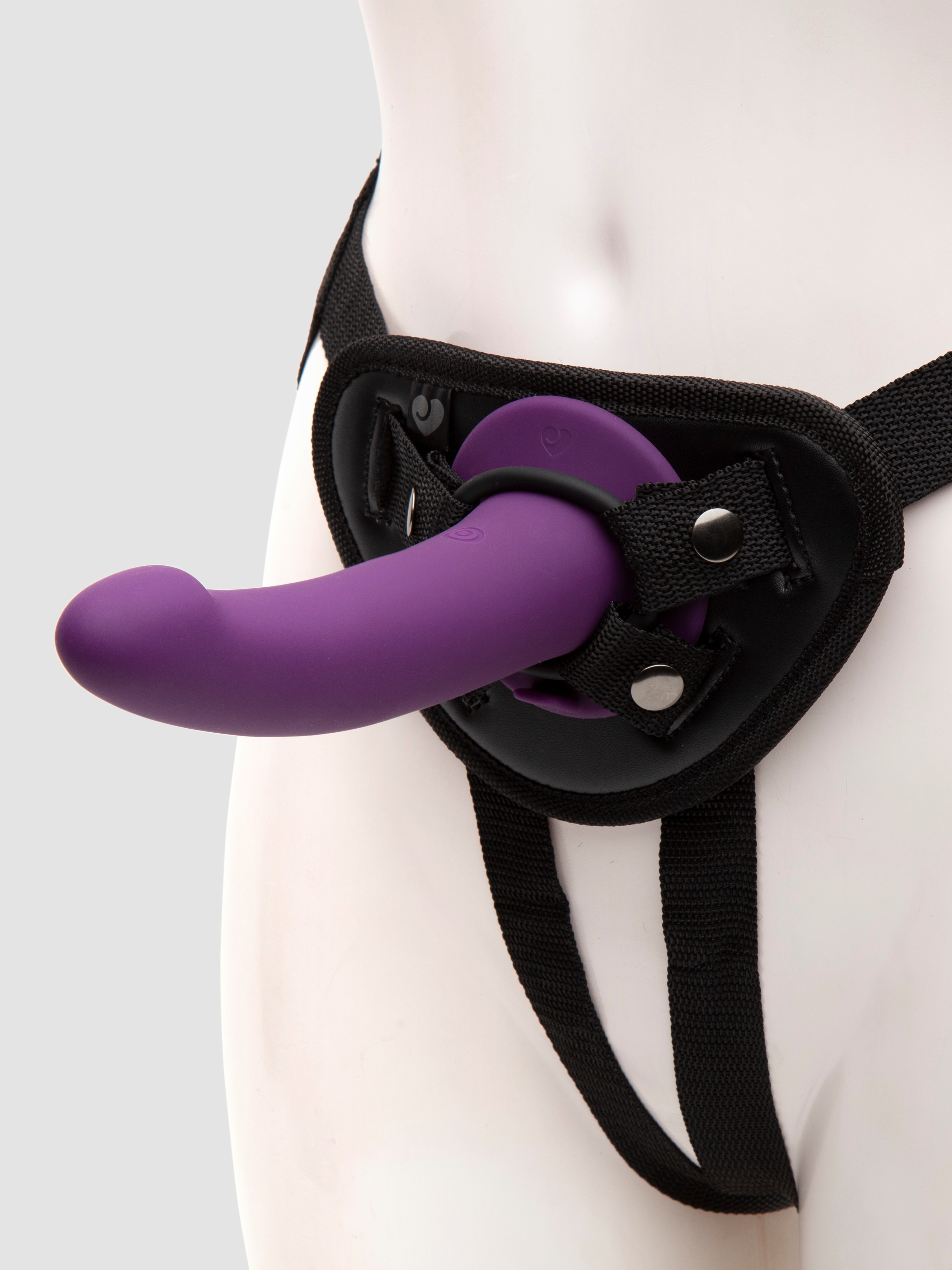Desire Luxury Rechargeable Remote Control Vibrating Strap-On Kit, Purple, hi-res