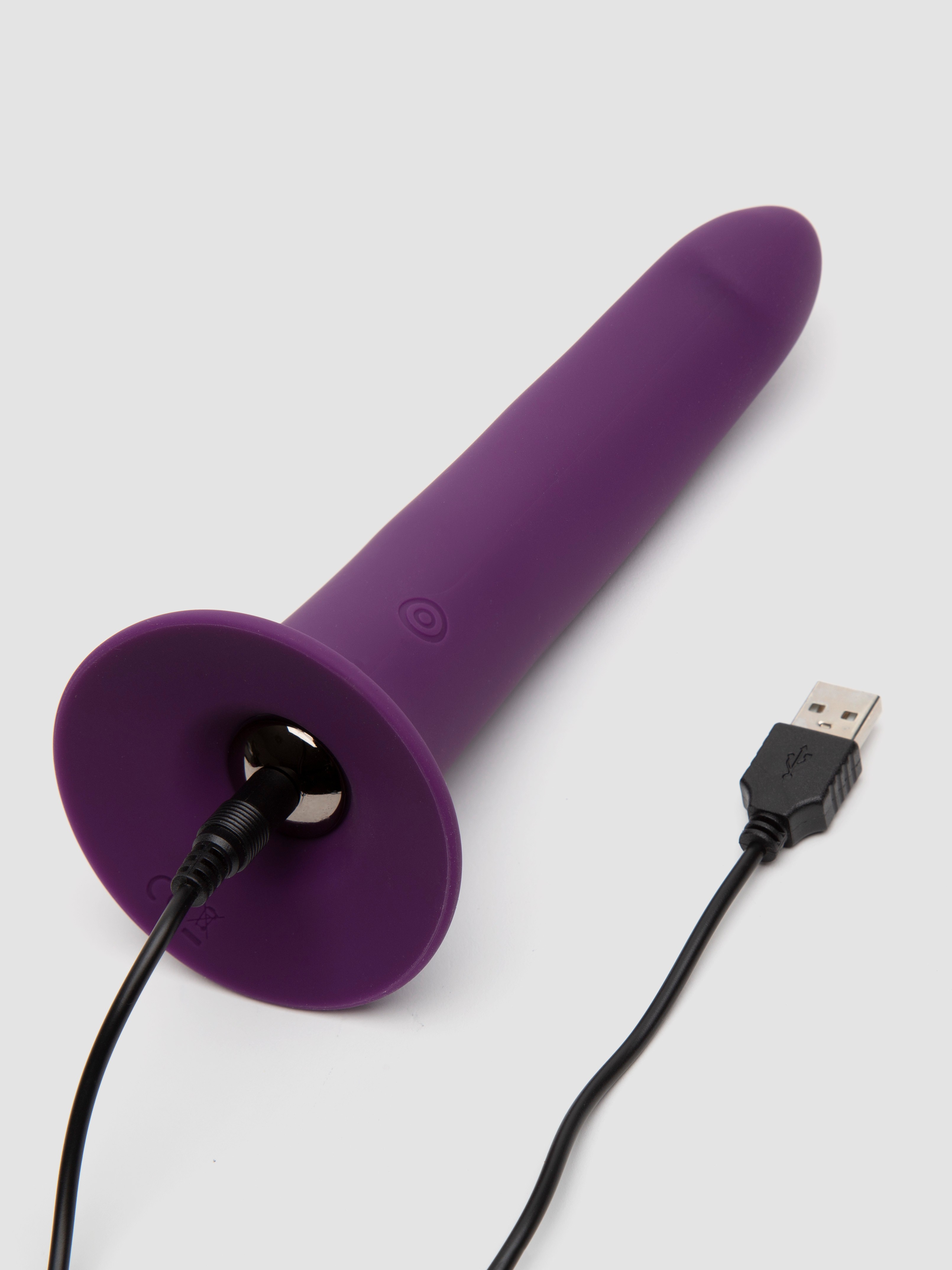Desire Luxury Rechargeable Remote Control Vibrating Strap-On Kit, Purple, hi-res