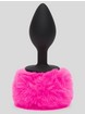 Happy Rabbit Medium Bunny Tail Butt Plug 3.5 Inch, Black, hi-res