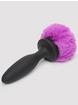Happy Rabbit Small Rechargeable Vibrating Bunny Tail Butt Plug 4 Inch, Black, hi-res