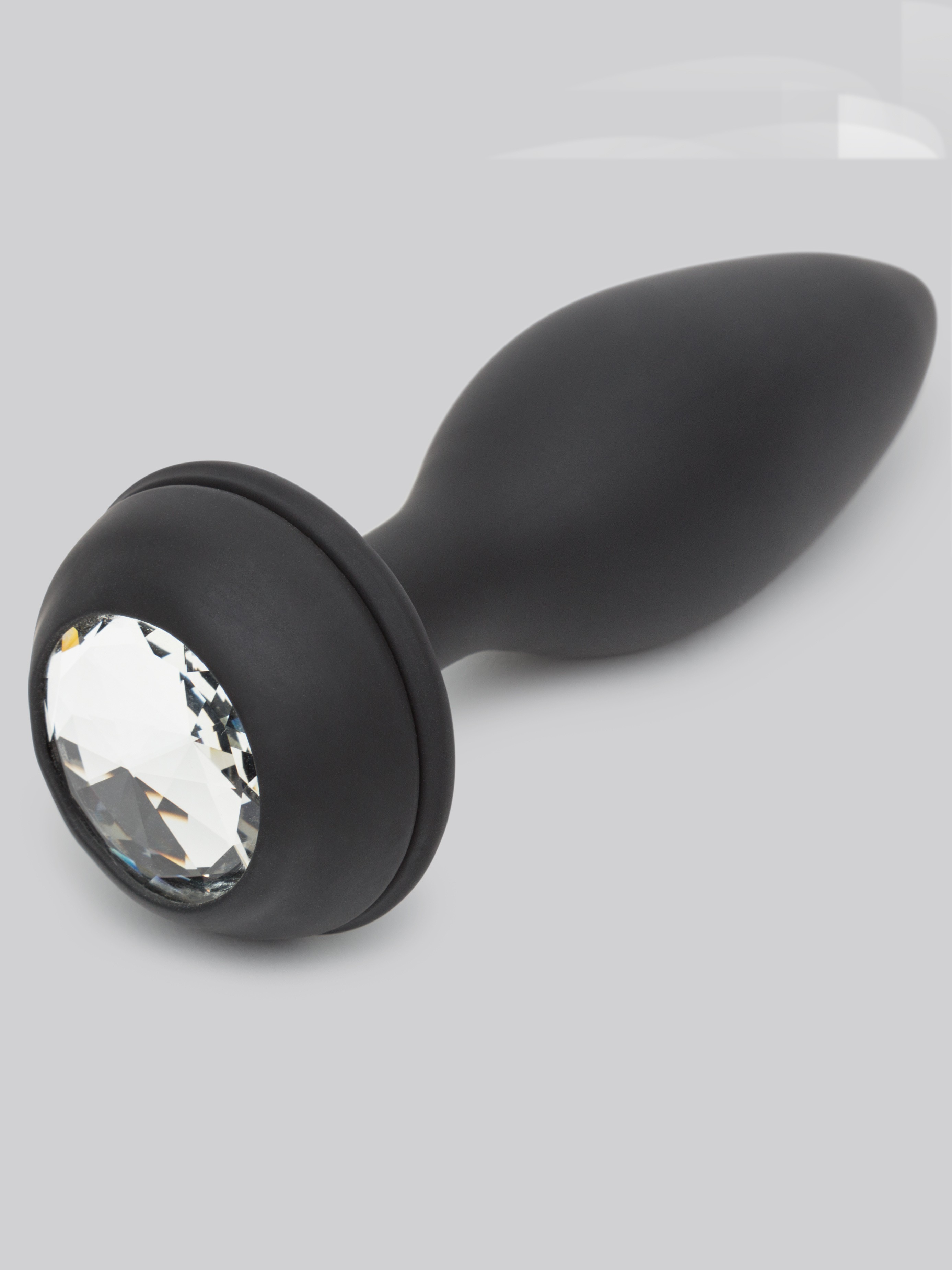 Happy Rabbit Large Rechargeable Vibrating Bunny Tail Butt Plug 5 Inch, Black, hi-res