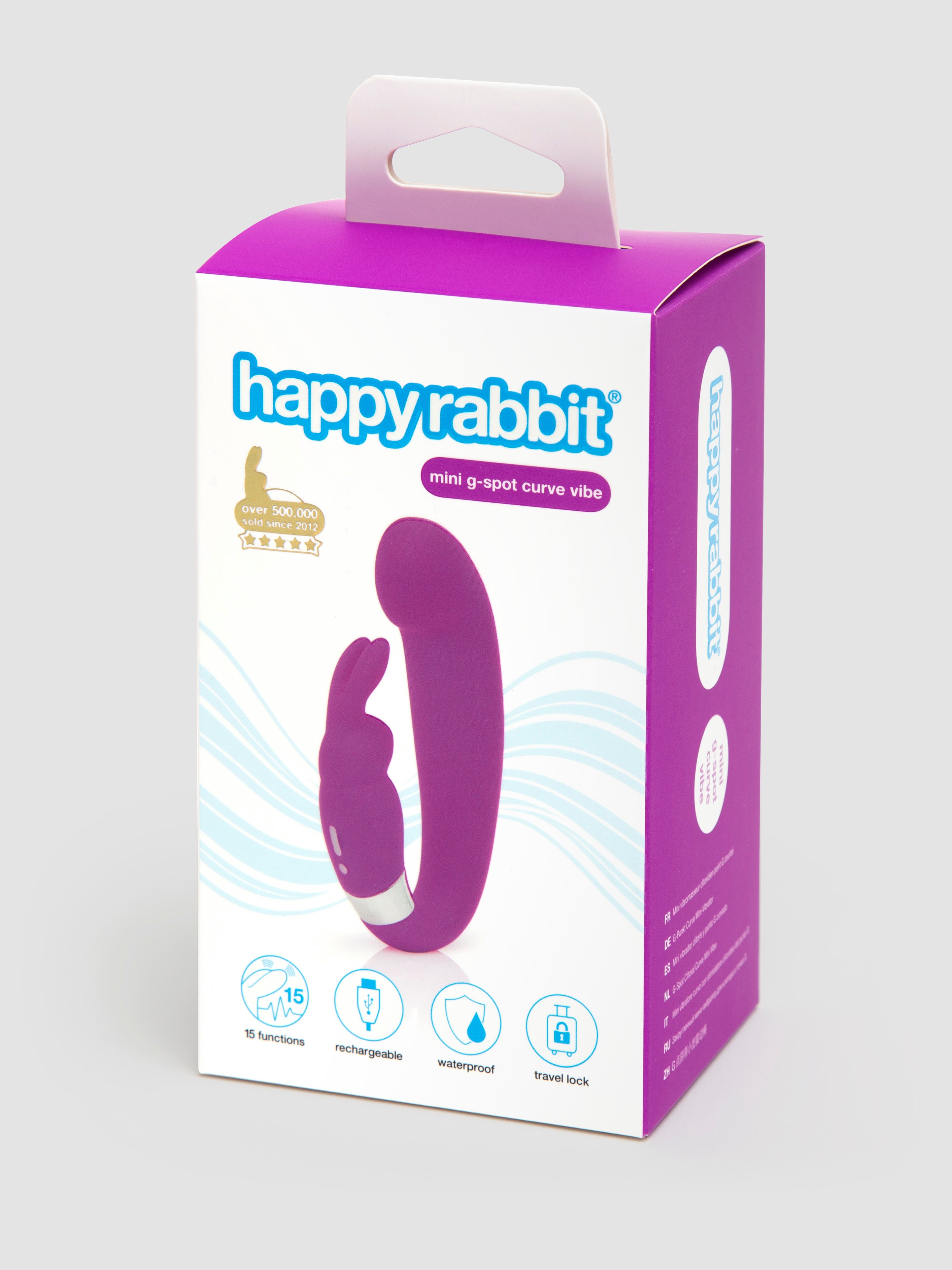 Happy Rabbit G-Spot Clitoral Curve Vibrator, Purple, hi-res