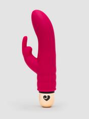 Lovehoney Red Velvet Rechargeable 10 Function Silicone Rabbit Vibrator, Red, hi-res