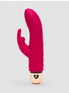 Lovehoney Red Velvet Rechargeable 10 Function Silicone Rabbit Vibrator, Red, hi-res