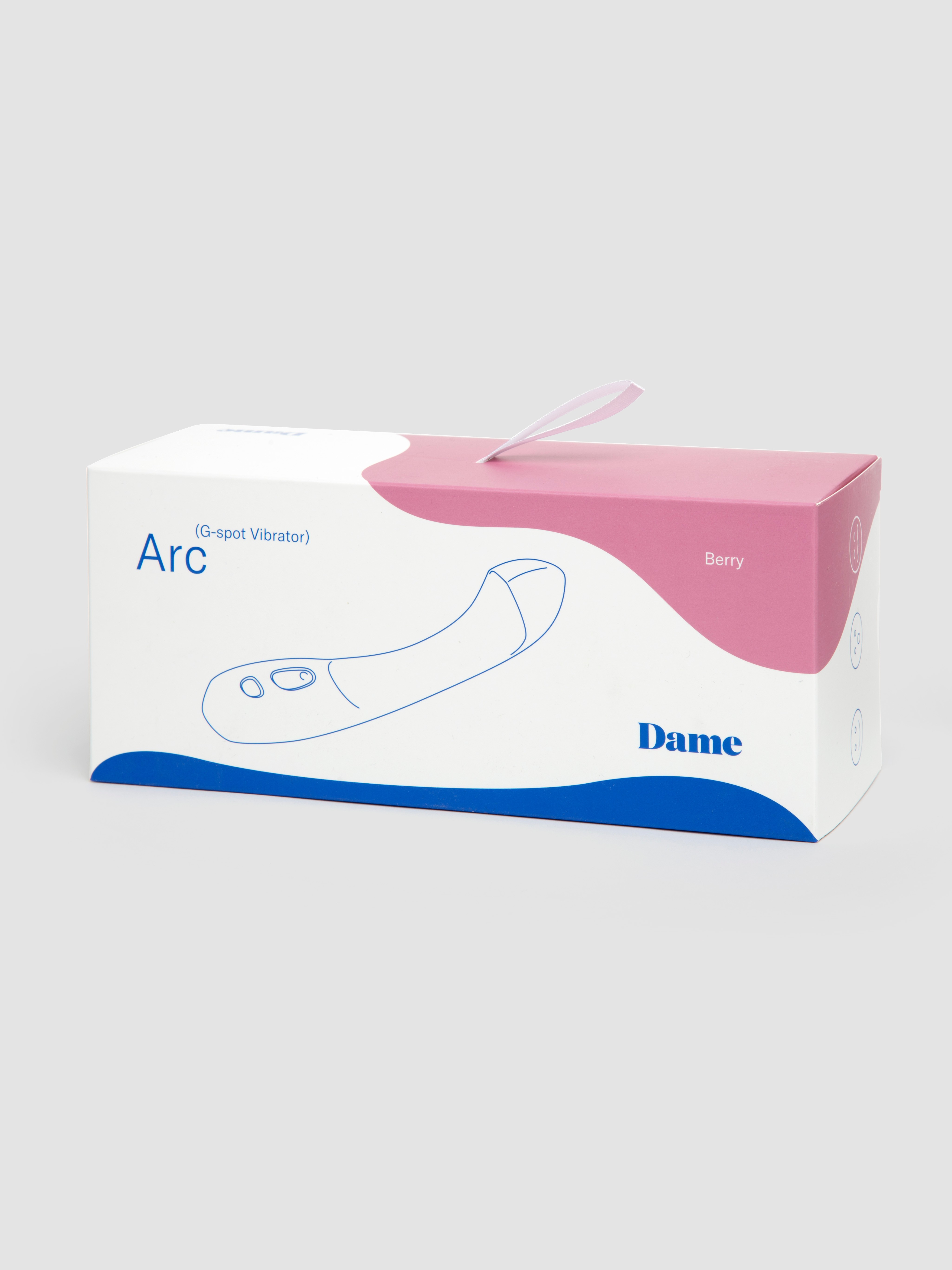 Dame Arc Rechargeable Silicone G-Spot Vibrator, Pink, hi-res