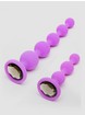 Annabelle Knight Ooh La La! Silicone Jewelled Anal Beads Set (2 Piece), Purple, hi-res