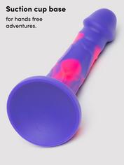Lifelike Lover Luxe Realistic Multicolored Silicone Dildo 7 Inch, Purple, hi-res
