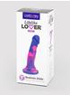 Lifelike Lover Luxe Realistic Multicolored Silicone Dildo 7 Inch, Purple, hi-res