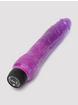 BASICS Slimline Realistic Dildo Vibrator 8 Inch, Purple, hi-res