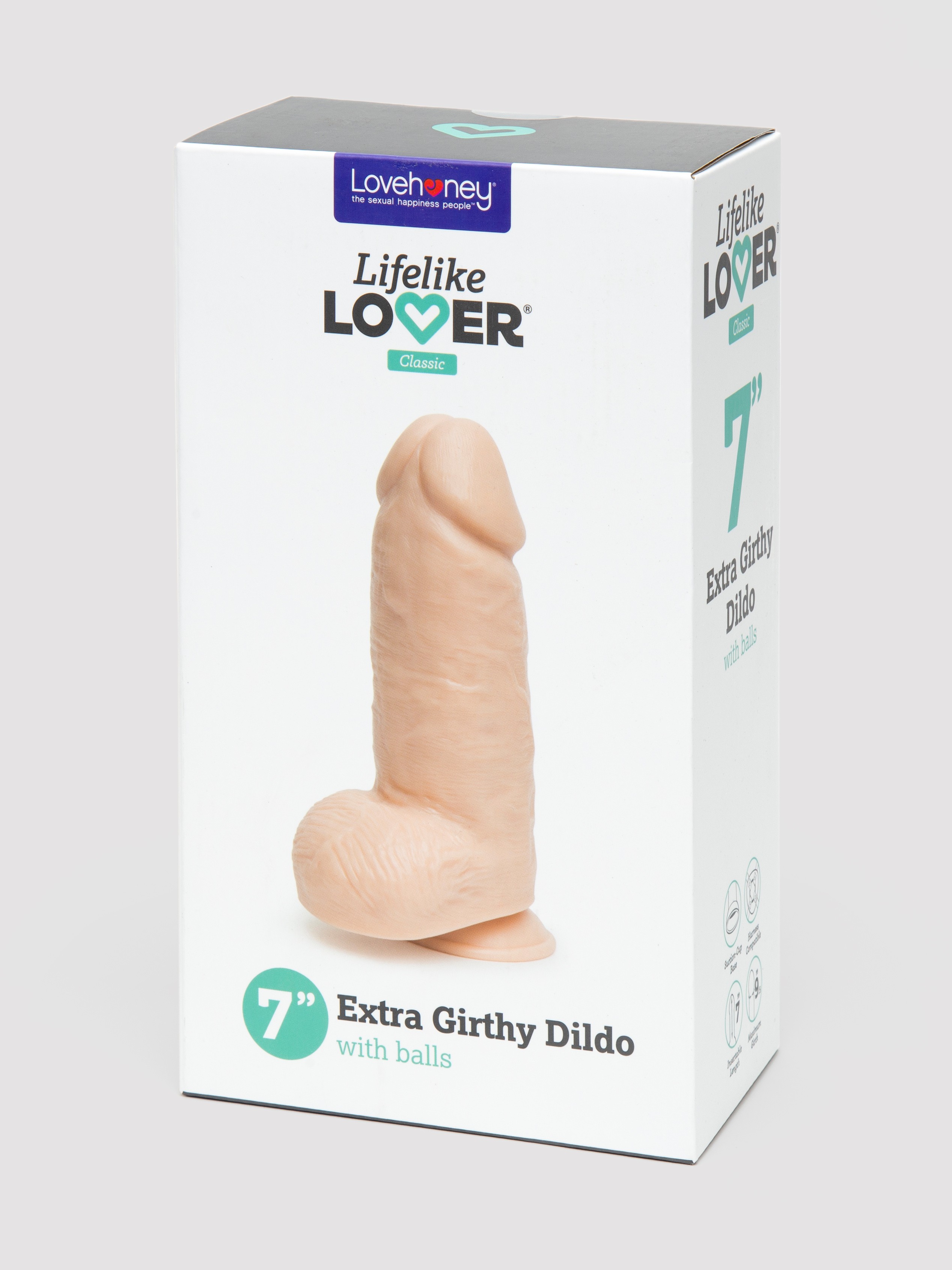 Lifelike Lover Classic Extra Girthy Dildo 7 Inch , Flesh Pink, hi-res