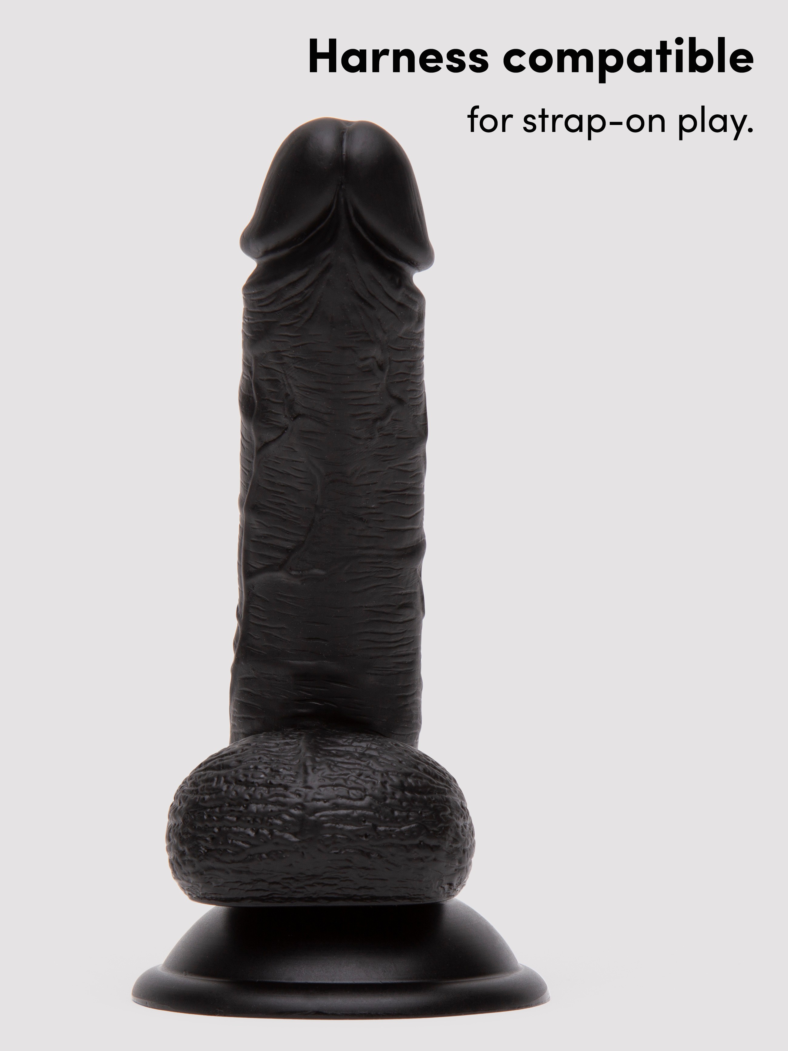 Lifelike Lover Classic Realistic Dildo 6 Inch, Black, hi-res