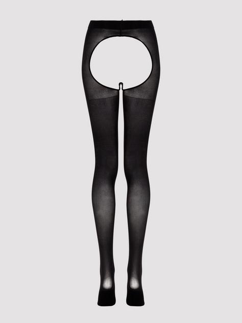 Fifty Shades of Grey Captivate Plus Size Black Spanking Tights, Black, hi-res