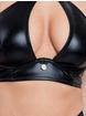 Fifty Shades of Grey Captivate Wet Look Crotchless Bra Set, Black, hi-res