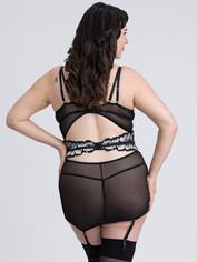Fifty Shades of Grey Captivate Plus Size Black and Silver Chemise, Black, hi-res